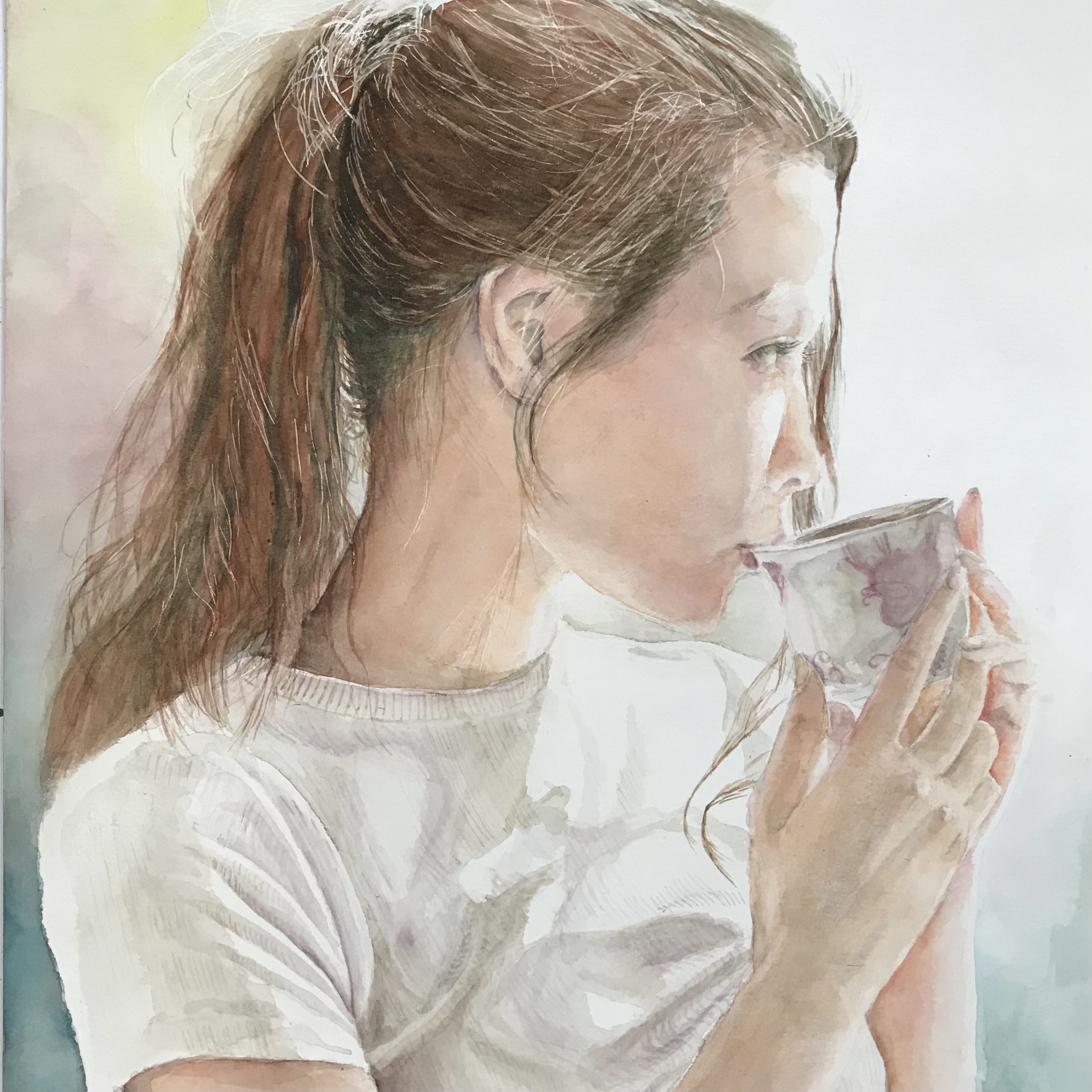 ●Kaoruko Negishi● アクリル画　原画　紐付き 原画 アクリル画 サイン入り ○Kaoruko Negishi○ 紐付き 原画