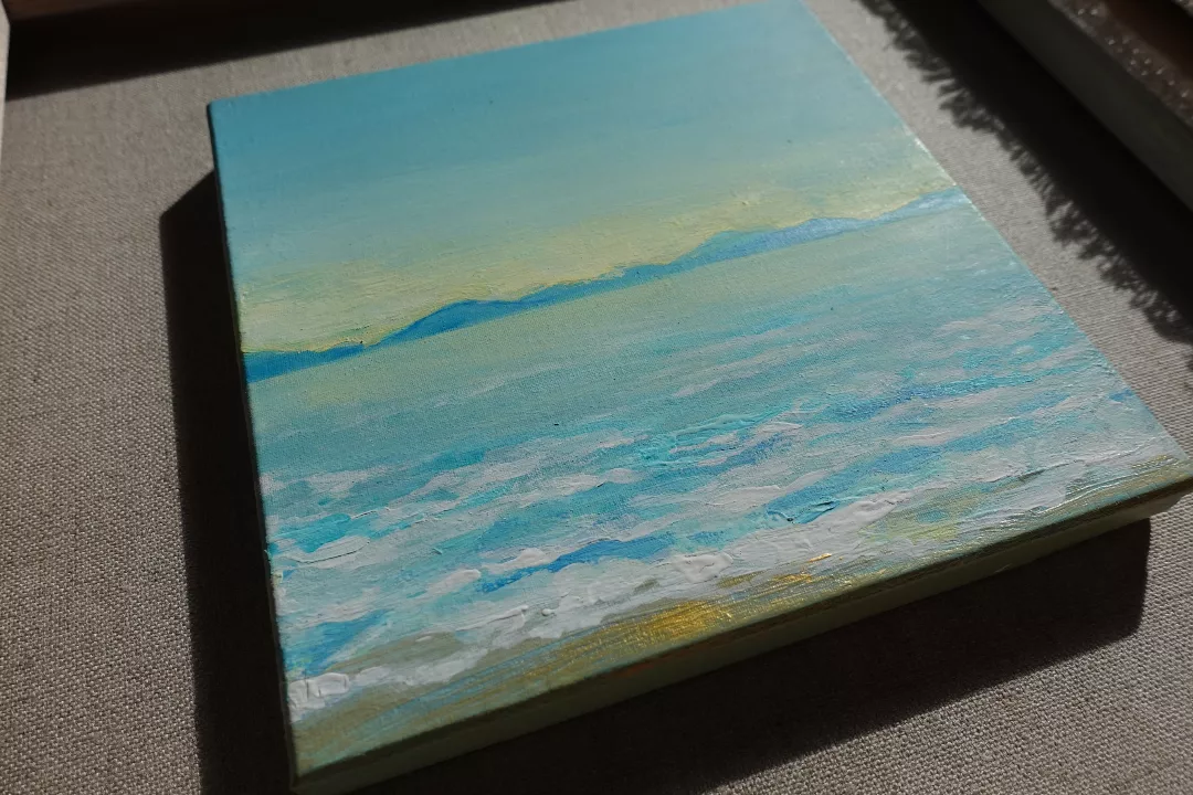 青い空と海の絵 by むらいさき - 絵画販売・購入・レンタル