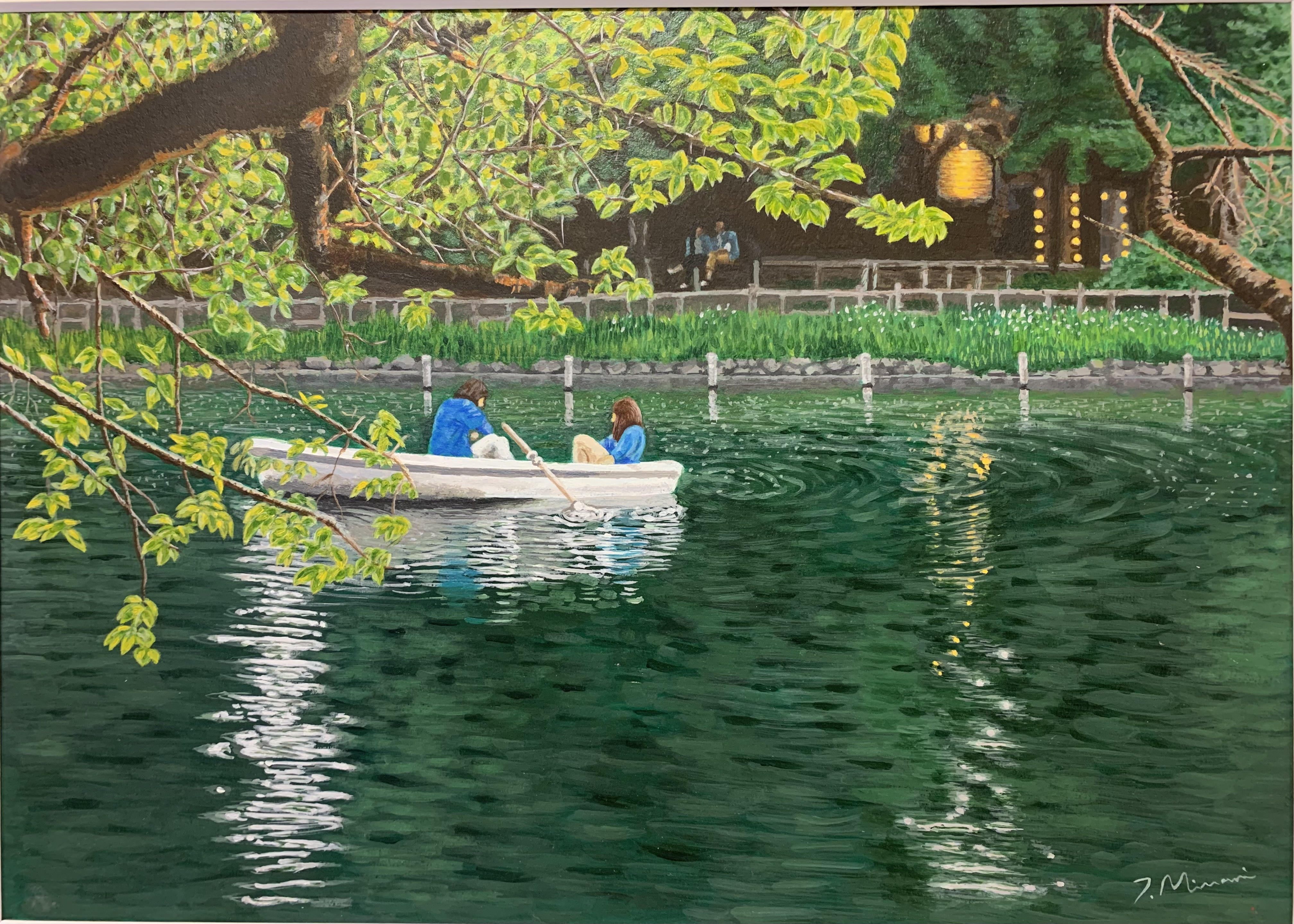 夕暮れの井の頭公園 by 南 敏文 - 絵画販売・購入・レンタル（サブスク