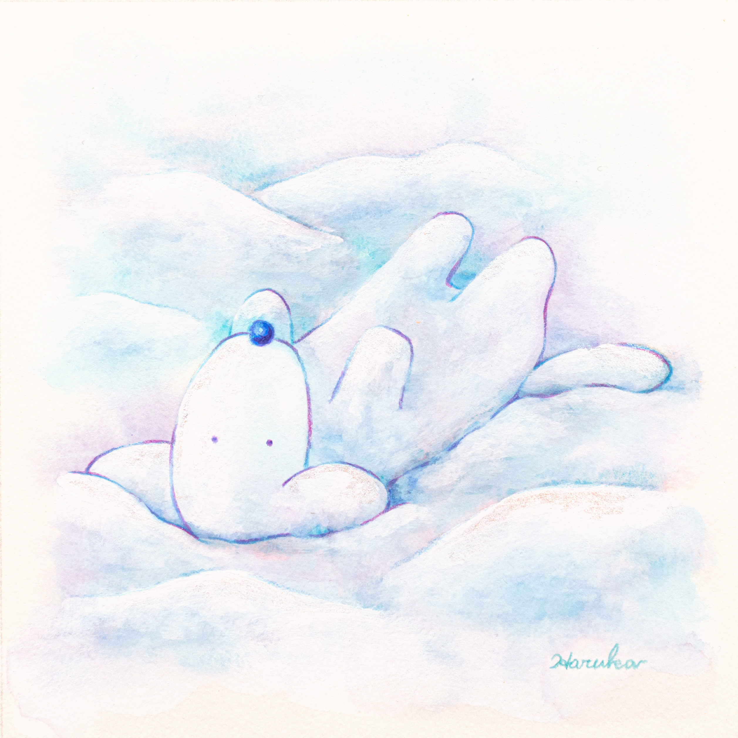 これもあたたかい？ F4号正方形額付 by 宮本明香 - 絵画販売・購入