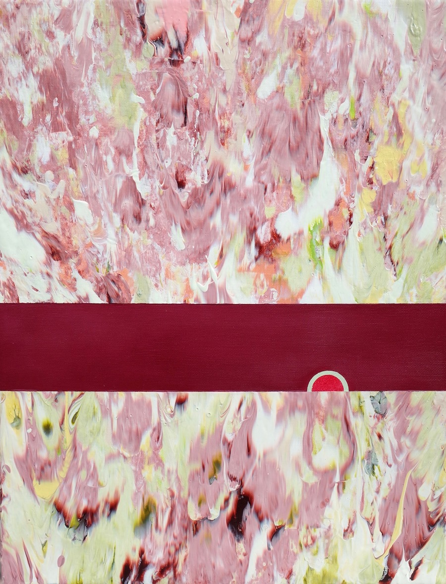 Flower(Van Dyke Red) by 清水 佳代子 - 絵画販売・購入・レンタル