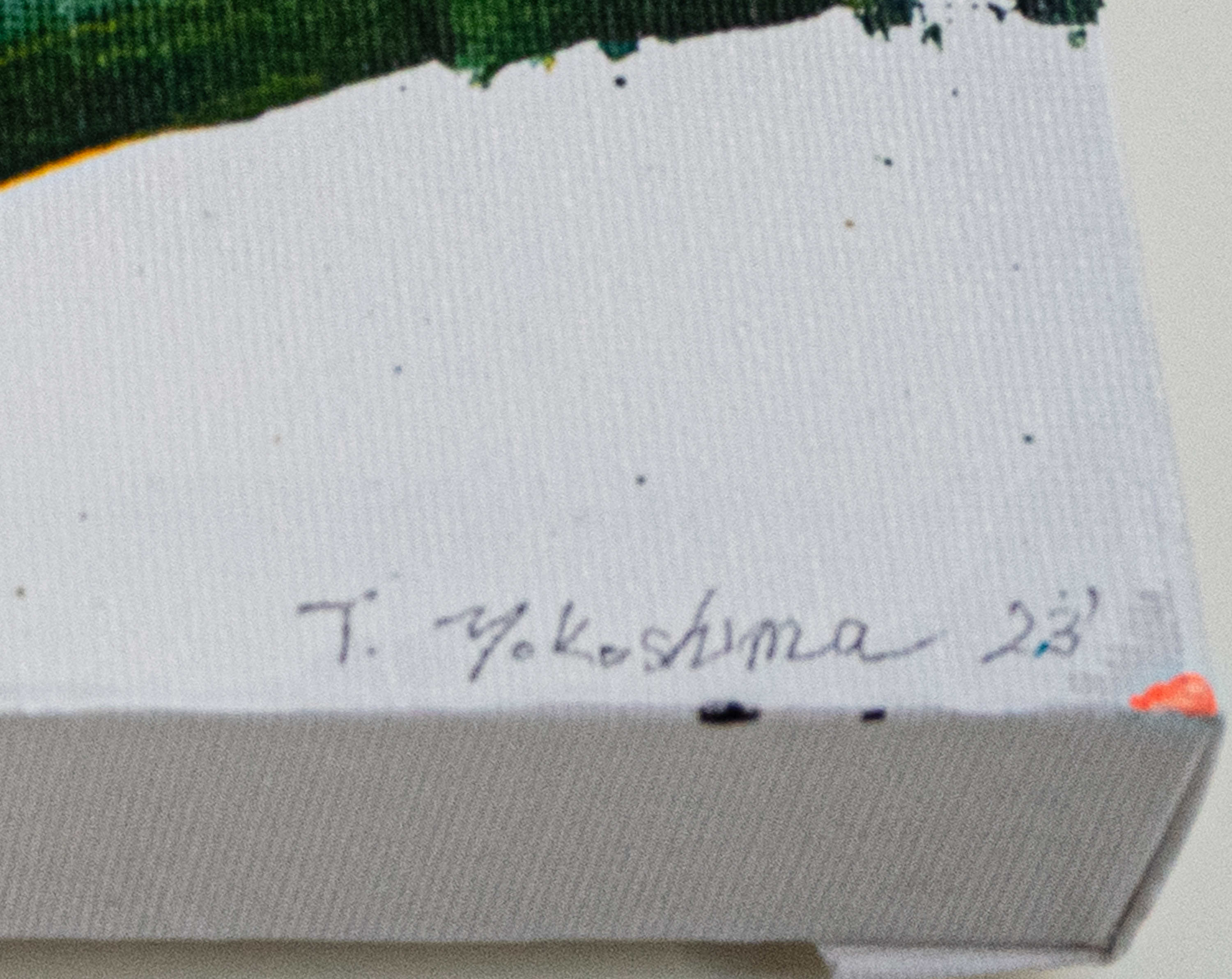 オレンジとコバルトグリーンの交差 by 横島 剛 - 絵画販売・購入