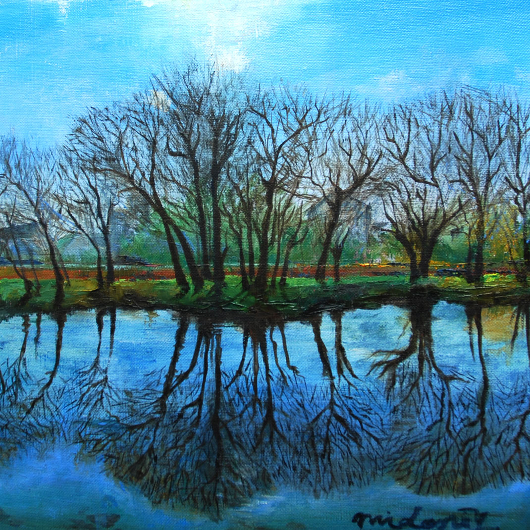 浮彫りの絵画 風景画 約40cm アンティーク 山水 油彩画 油絵 風景画 金縁 絵画 オブジェ
