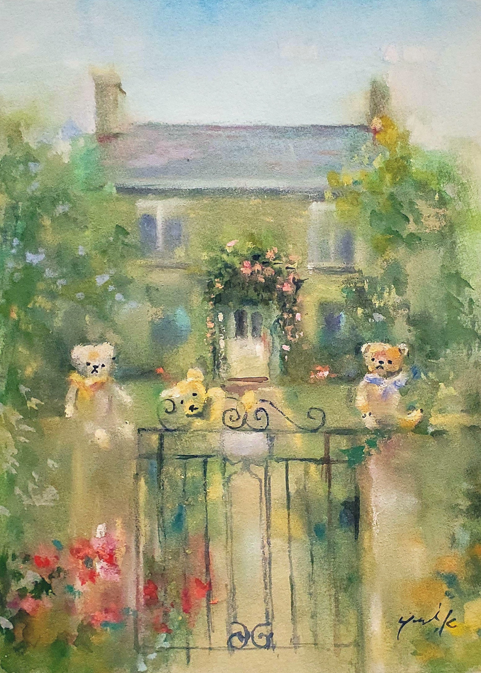 おしゃべりなクマ達 Ⅱ by 神之浦由美 - 絵画販売・購入・レンタル