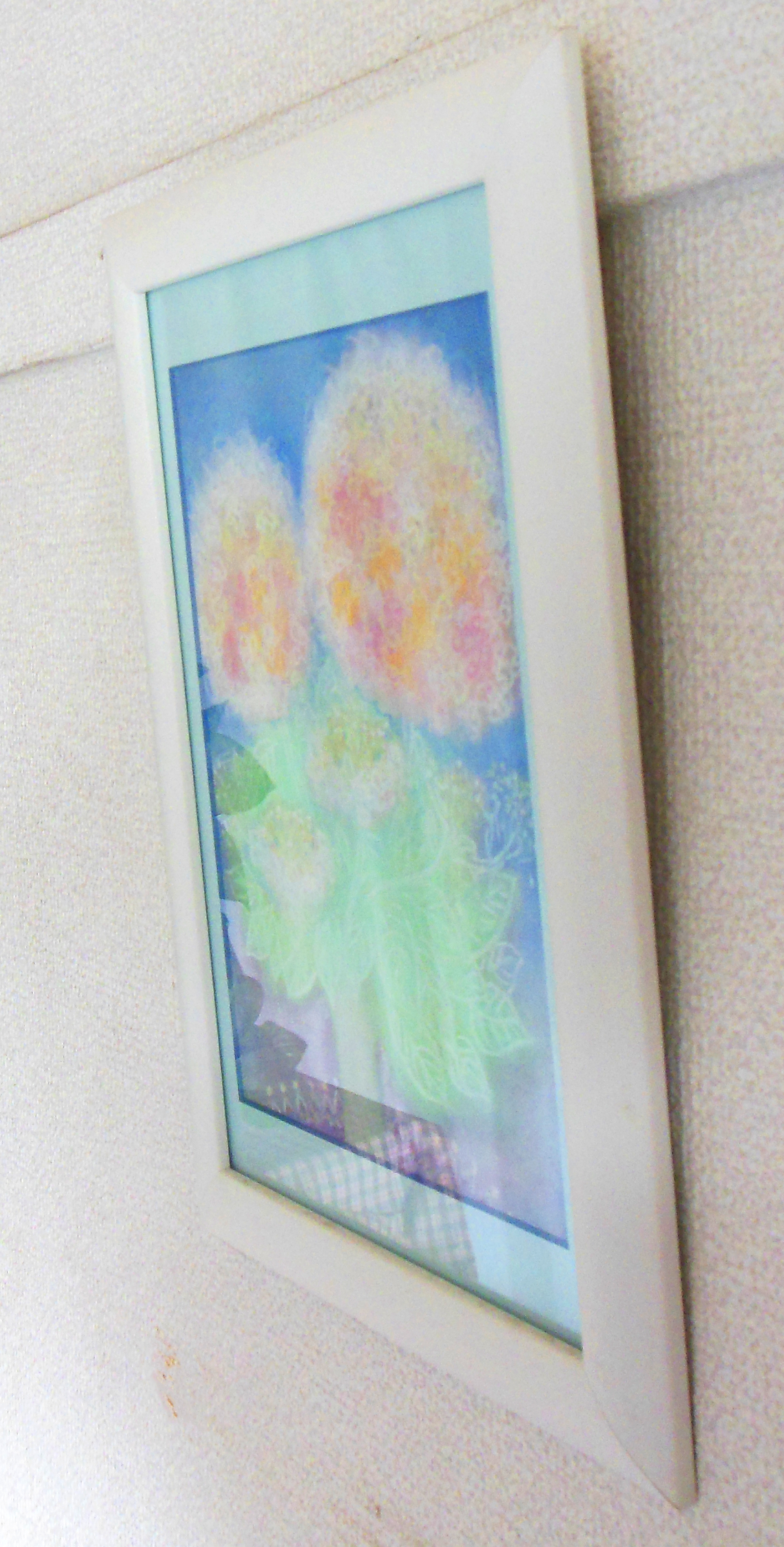 【3枚セット】紫陽花×金箔 テクスチャーアート ミントグリーン 北欧風 原画 淡いピンクの紫陽花 by TAEKO - 絵画販売・購入・レンタル（サブスク