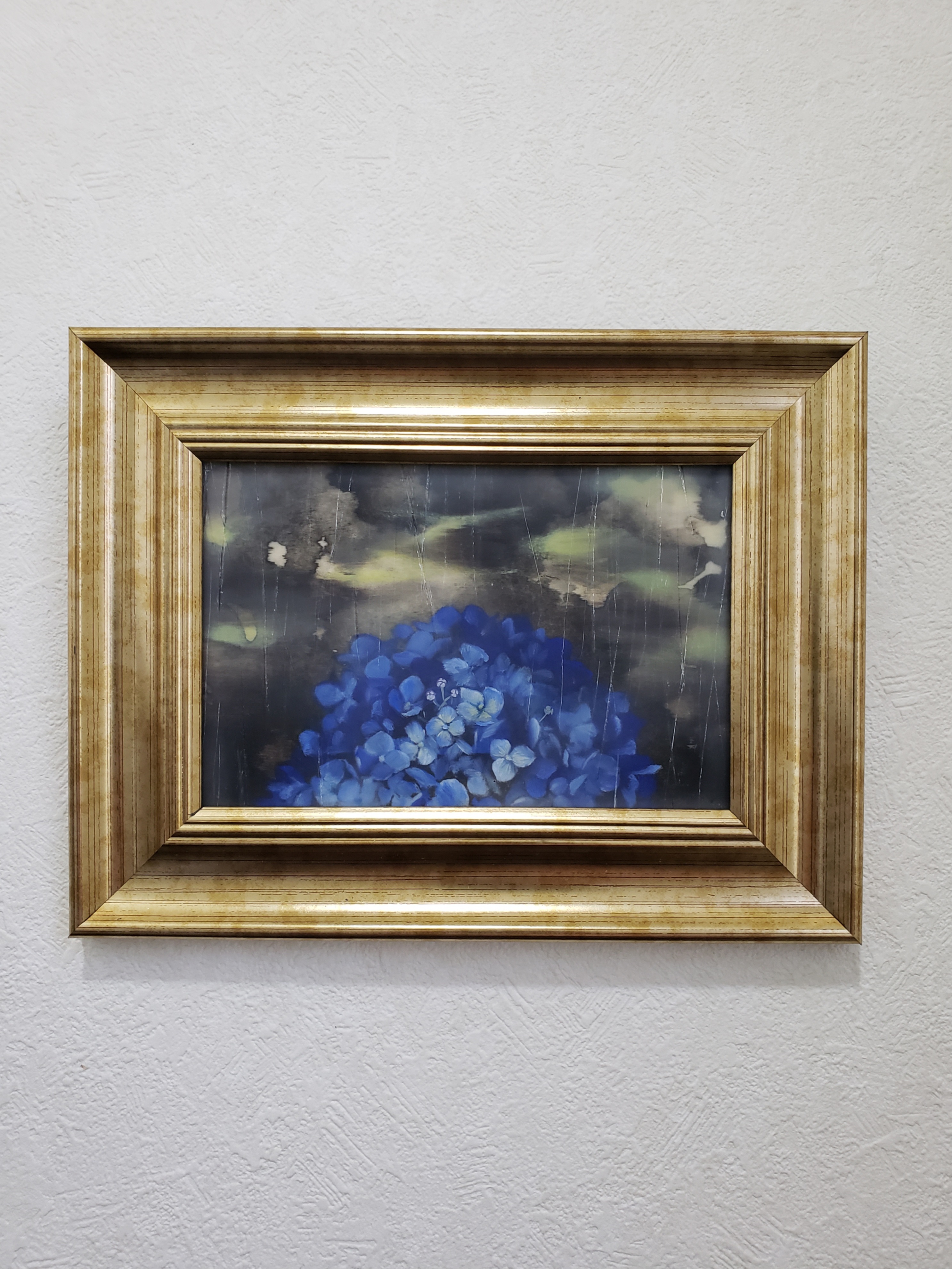 油絵 絵画 【藤の雨】 油絵 絵画 【藤の雨】