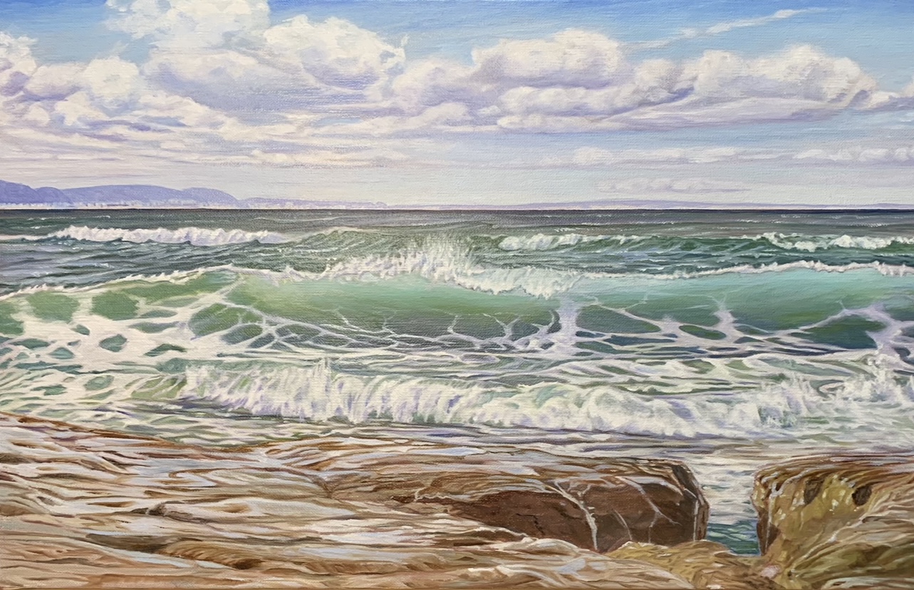 Waves and Rocks 鎌倉 by painter ojifu - 絵画販売・購入・レンタル