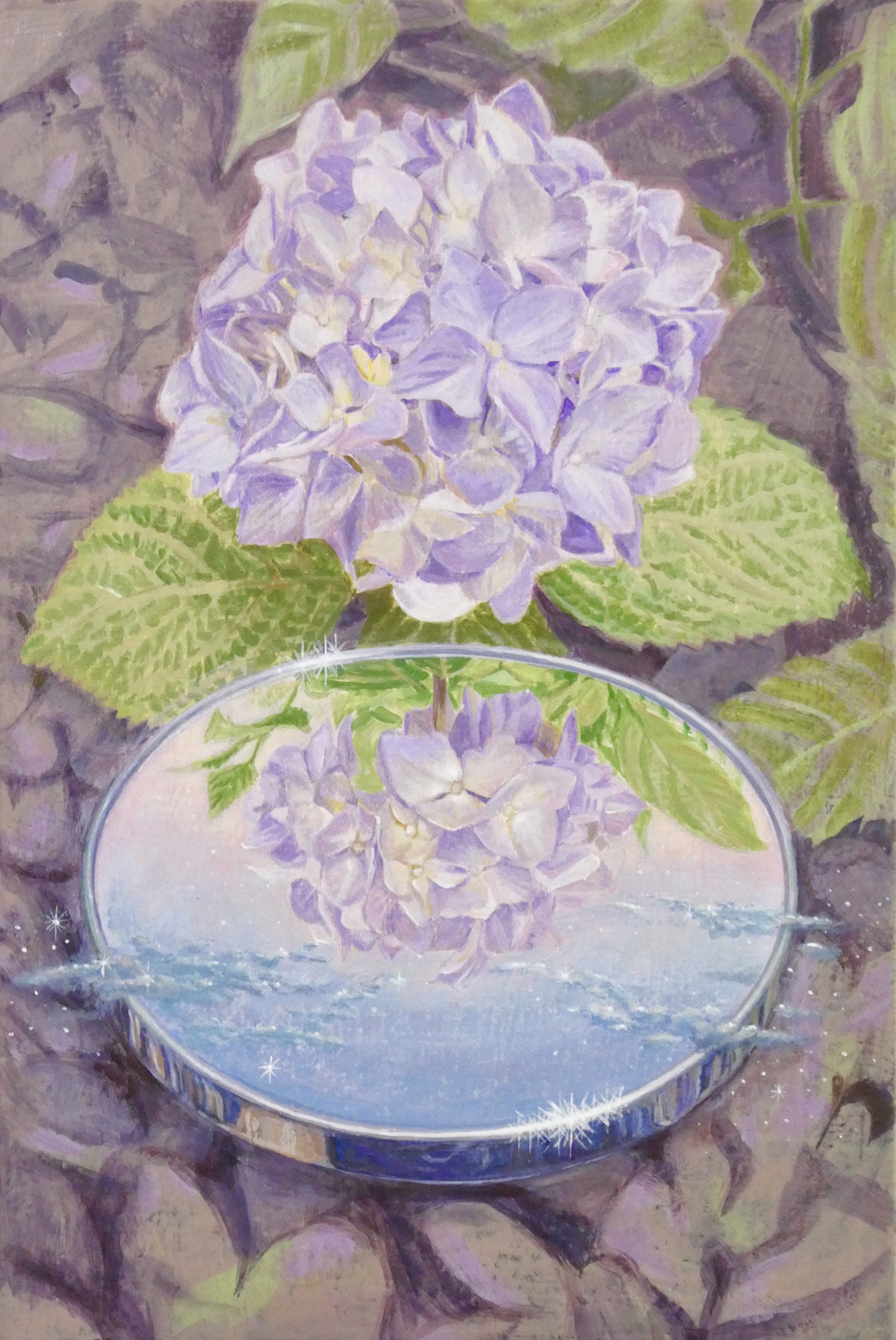 花と鏡 “ふうせん” by 冬乃太陽 - 絵画販売・購入・レンタル