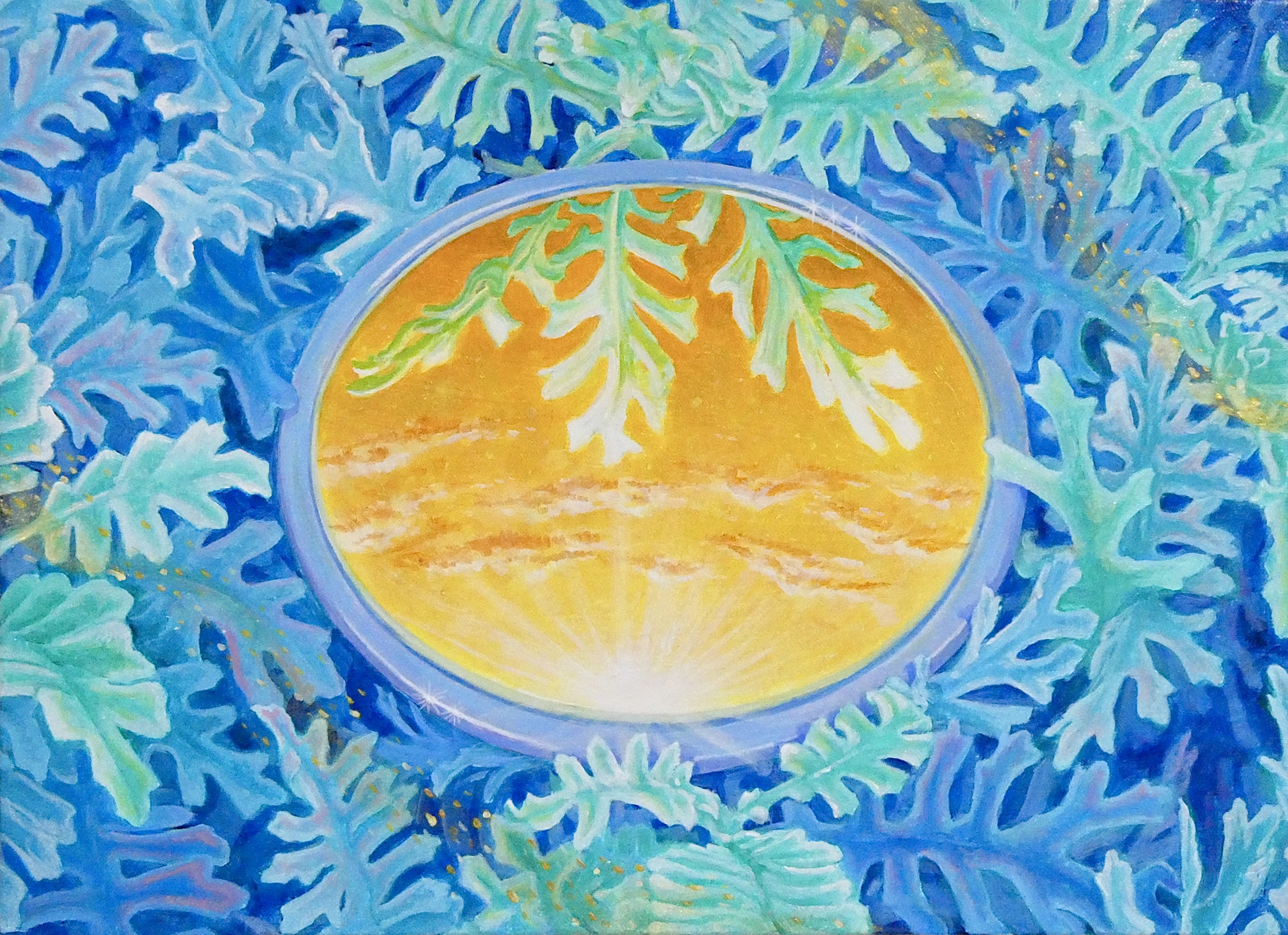 花と鏡 “ふうせん” by 冬乃太陽 - 絵画販売・購入・レンタル