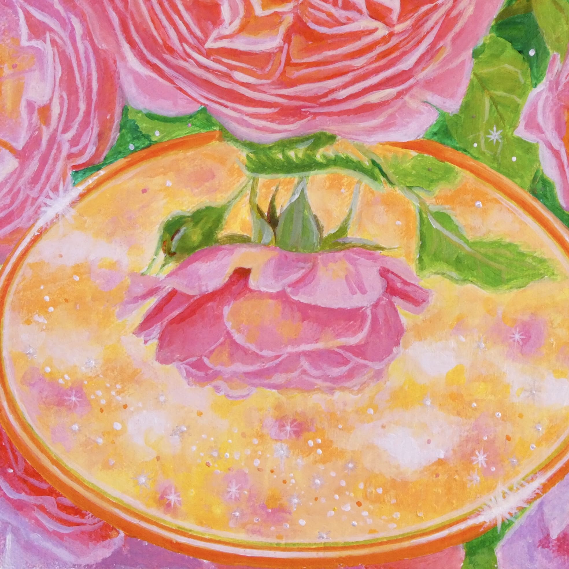 花と鏡（艶やかに香る） by 冬乃太陽 - 絵画販売・購入・レンタル