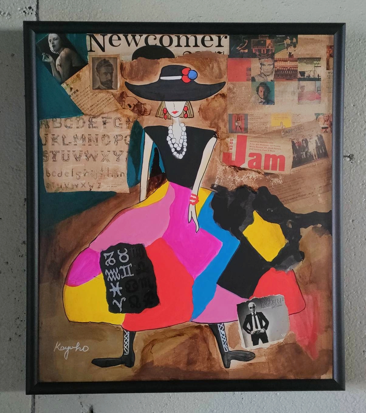 黒い帽子の女 黒い帽子の女性 by 山口香代子 - 絵画販売・購入・レンタル（サブスク