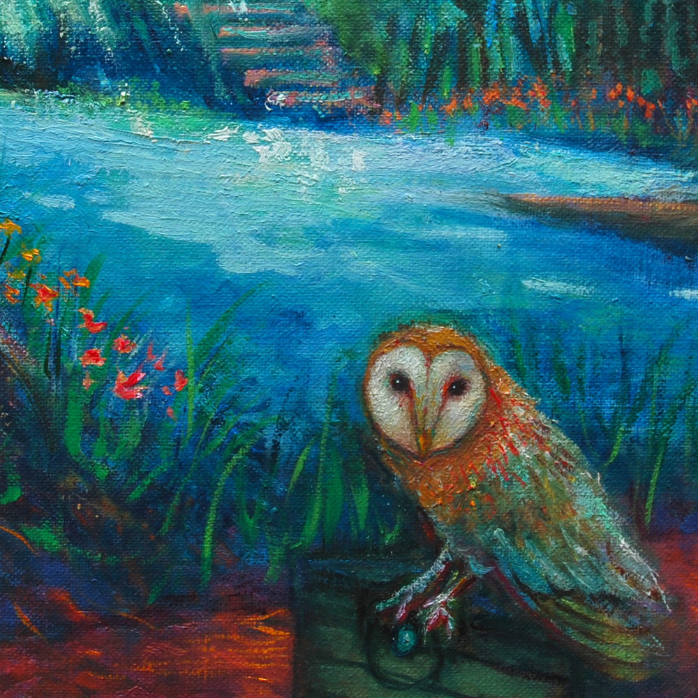 油絵　メンフクロウ　「知る」 油絵 メンフクロウ 「知る」 油絵 メンフクロウ 「知る