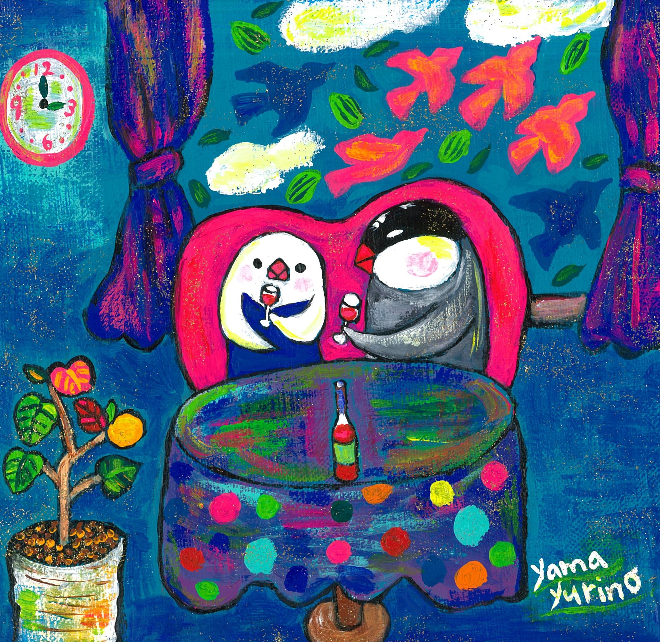ここは寒いからお家の中でサンタさんを待ちましょう by 絵描き
