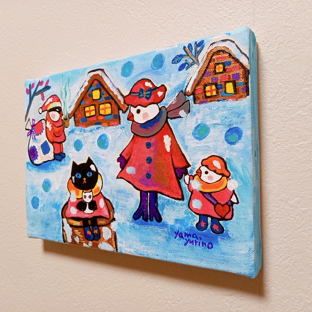 ここは寒いからお家の中でサンタさんを待ちましょう by 絵描き文鳥