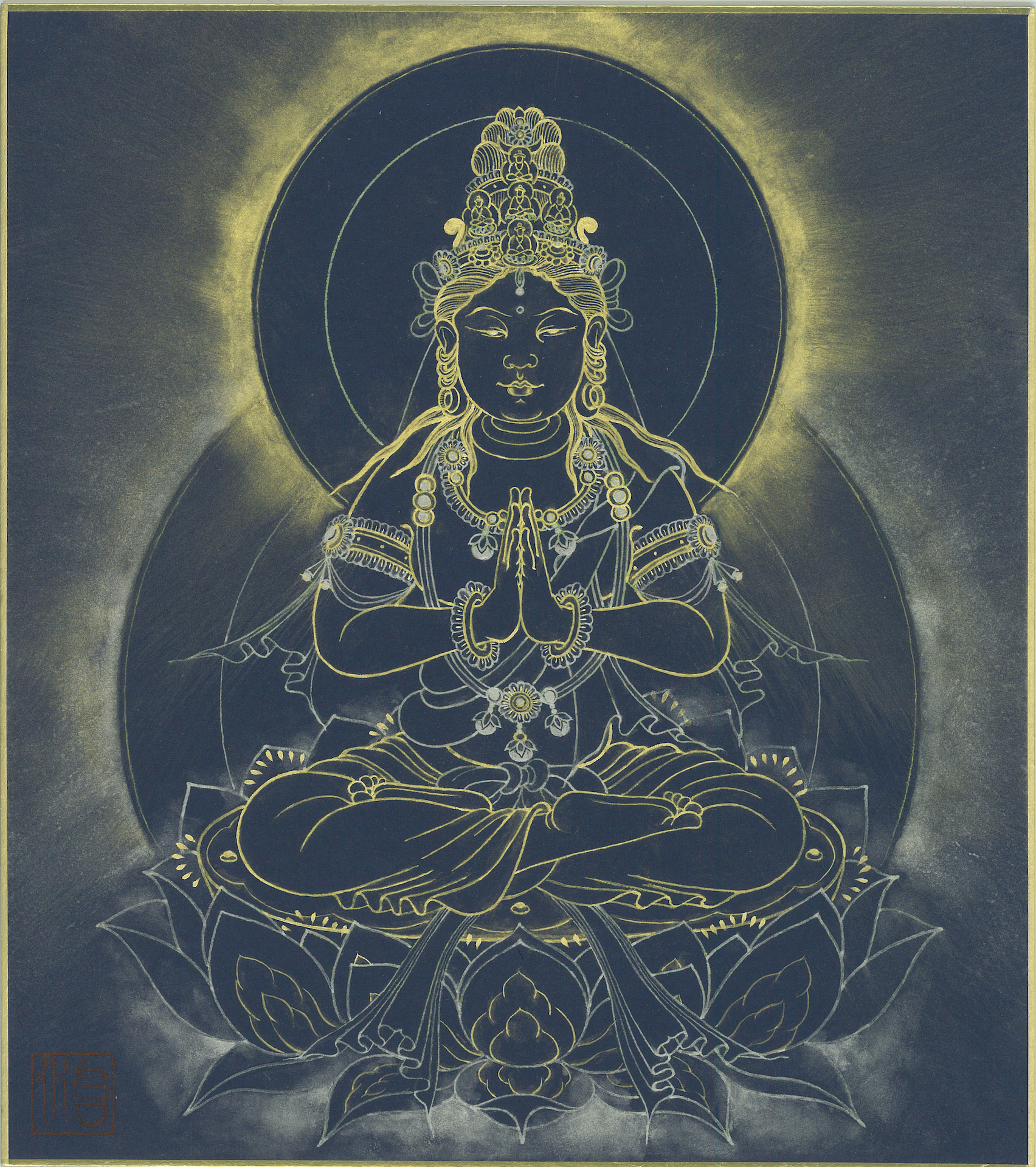 十二支守本尊『普賢菩薩座像』（辰巳守本尊） by 川本治 - 絵画販売