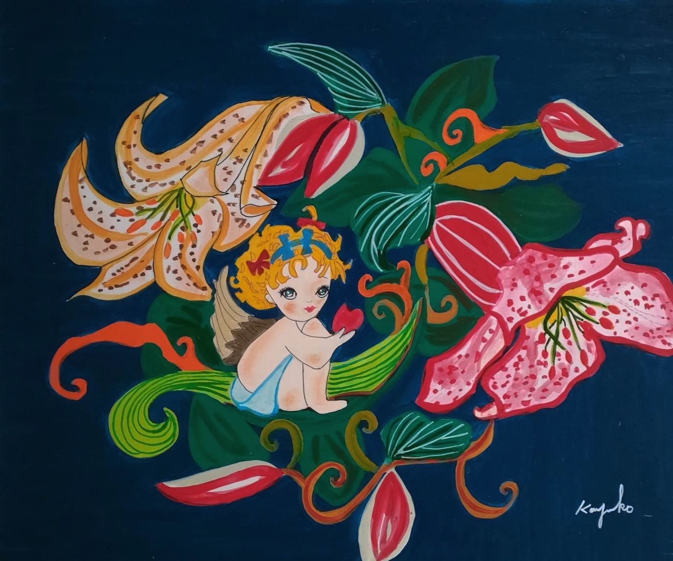 ユリの妖精 by 山口香代子 - 絵画販売・購入・レンタル（サブスク