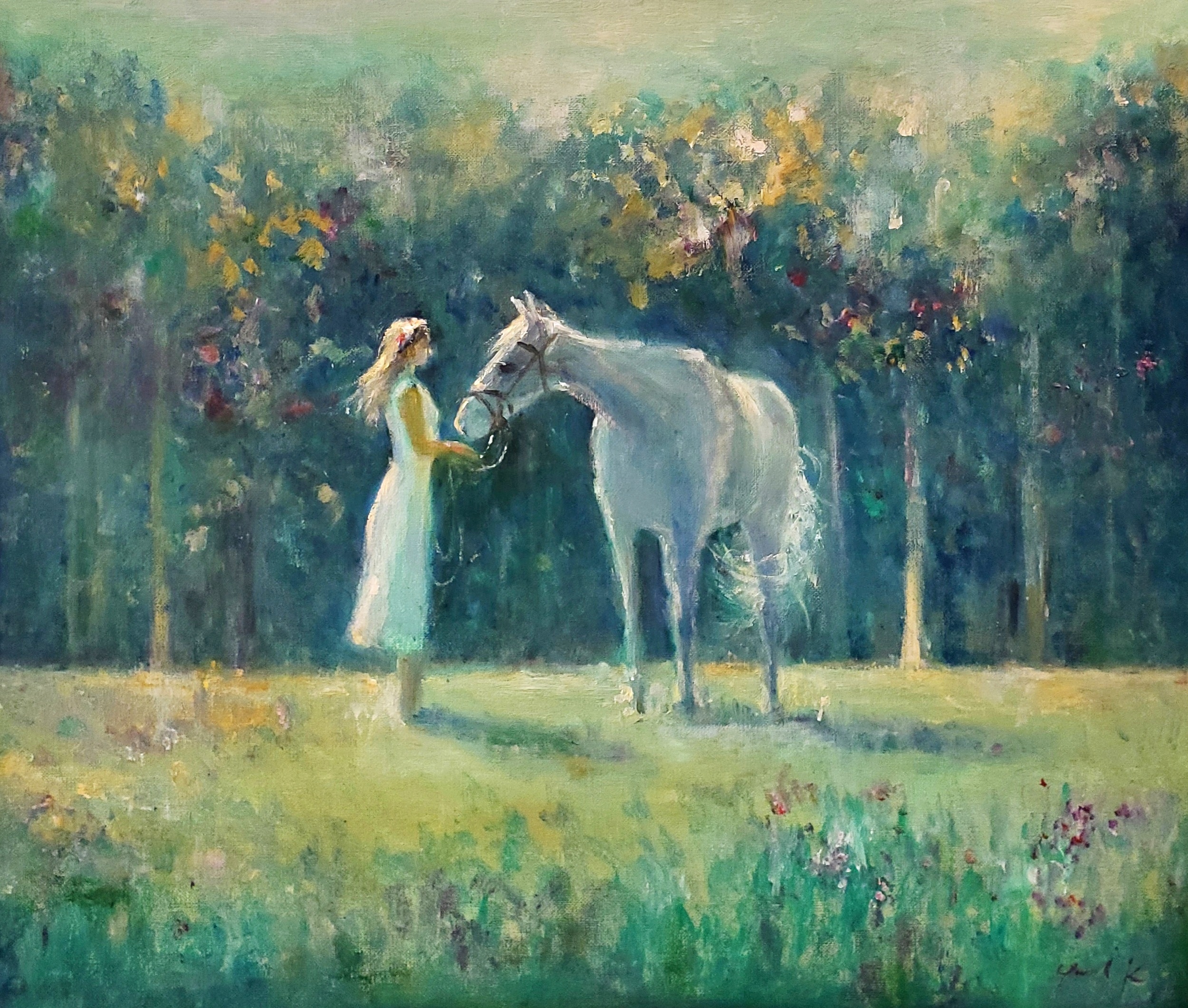 White lover白い恋人 by 神之浦由美 - 絵画販売・購入・レンタル