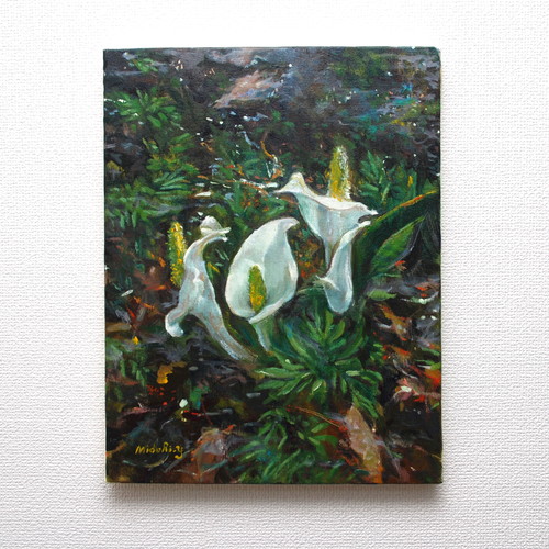 水芭蕉の絵 せせらぎ水芭蕉 by 山口ミドリ - 絵画販売・購入・レンタル（サブスク