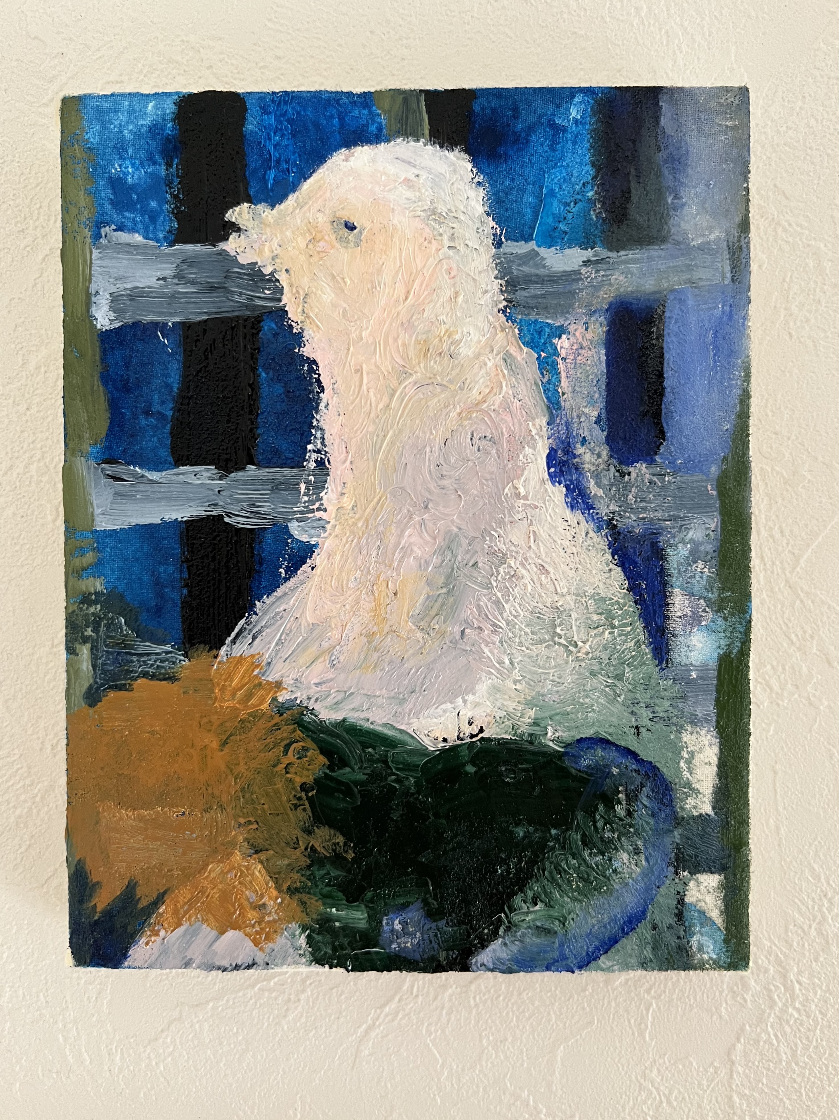 【F0号】ボナールのトリ 絵本 油絵 原画 oil painting ボナールのトリ by 七篠奈津美 - 絵画販売・購入・レンタル（サブスク
