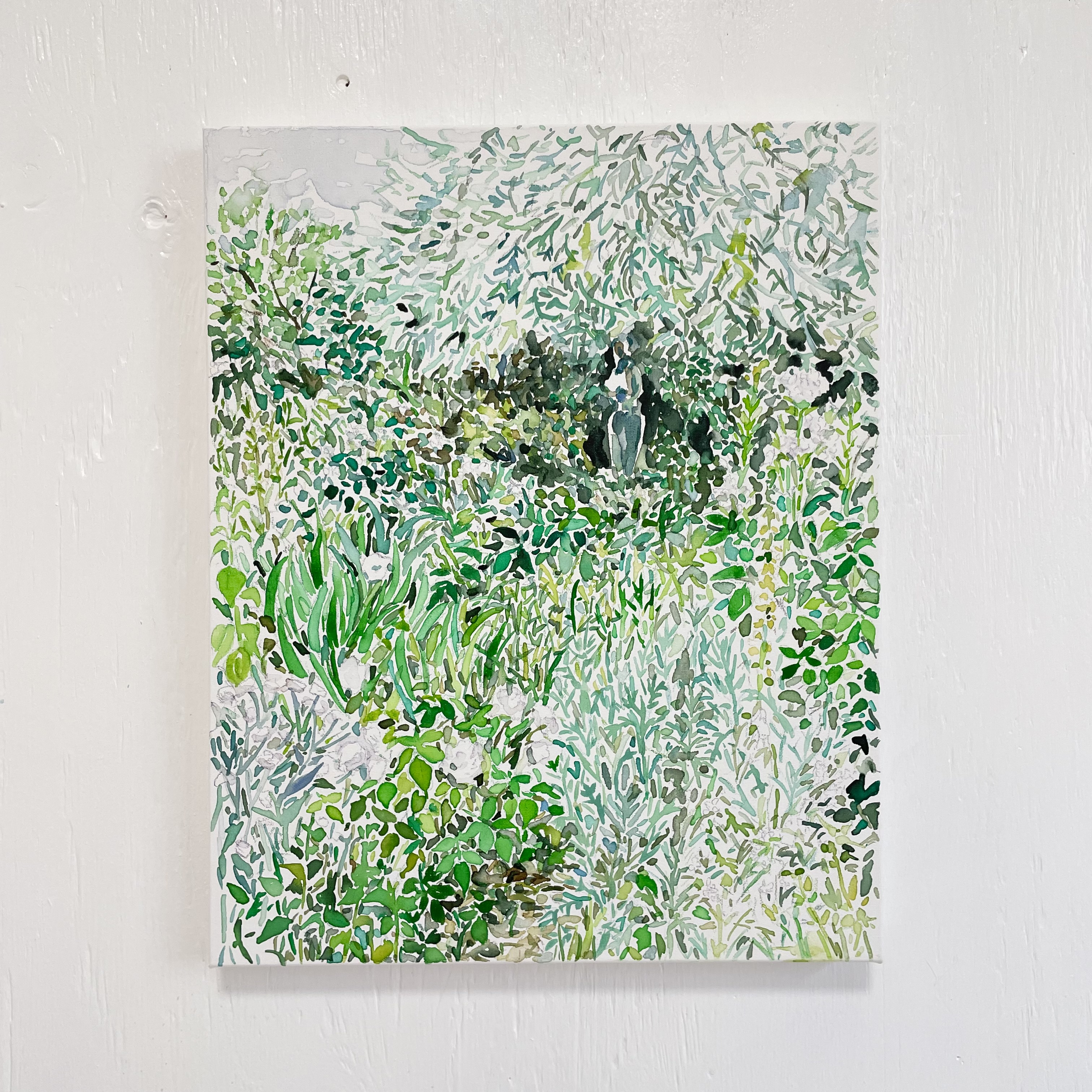 絵画 nobmaki 絵画 日本画 “林檎うさぎ” ミニ色紙サイズ 額付き | Ayane Kubo