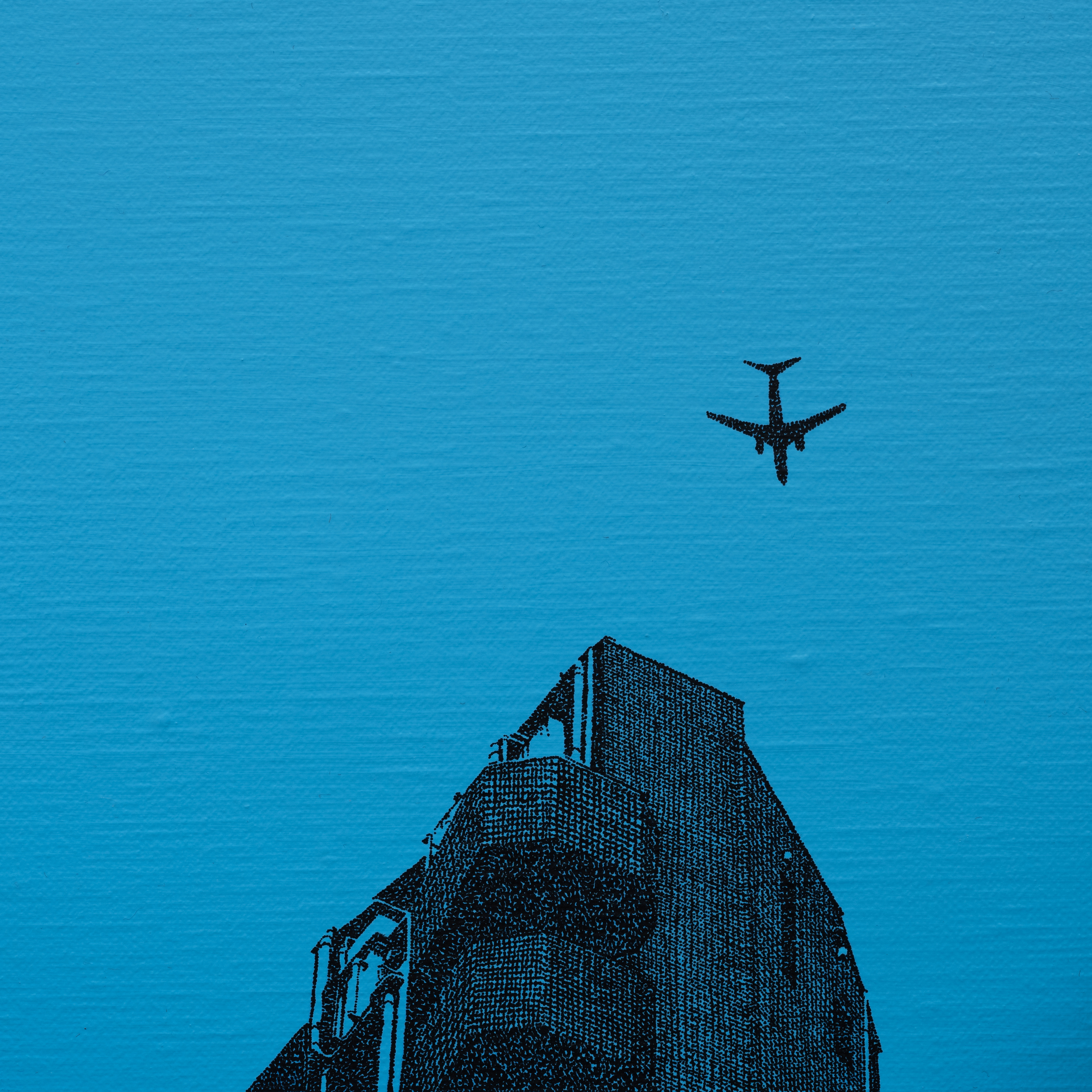 マンションと飛行機 by 文蔵 - 絵画販売・購入・レンタル（サブスク