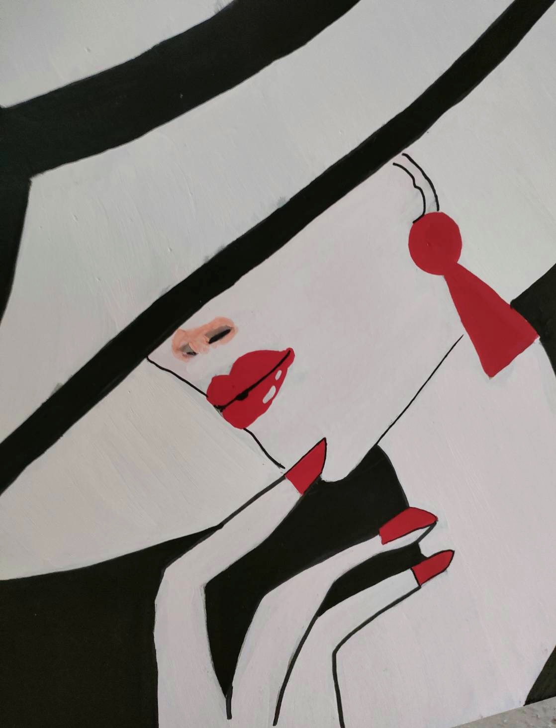 白い帽子の女性 by 山口香代子 - 絵画販売・購入・レンタル（サブスク