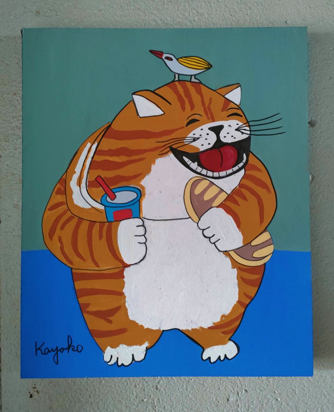 おデブ猫 by 山口香代子 - 絵画販売・購入・レンタル（サブスク