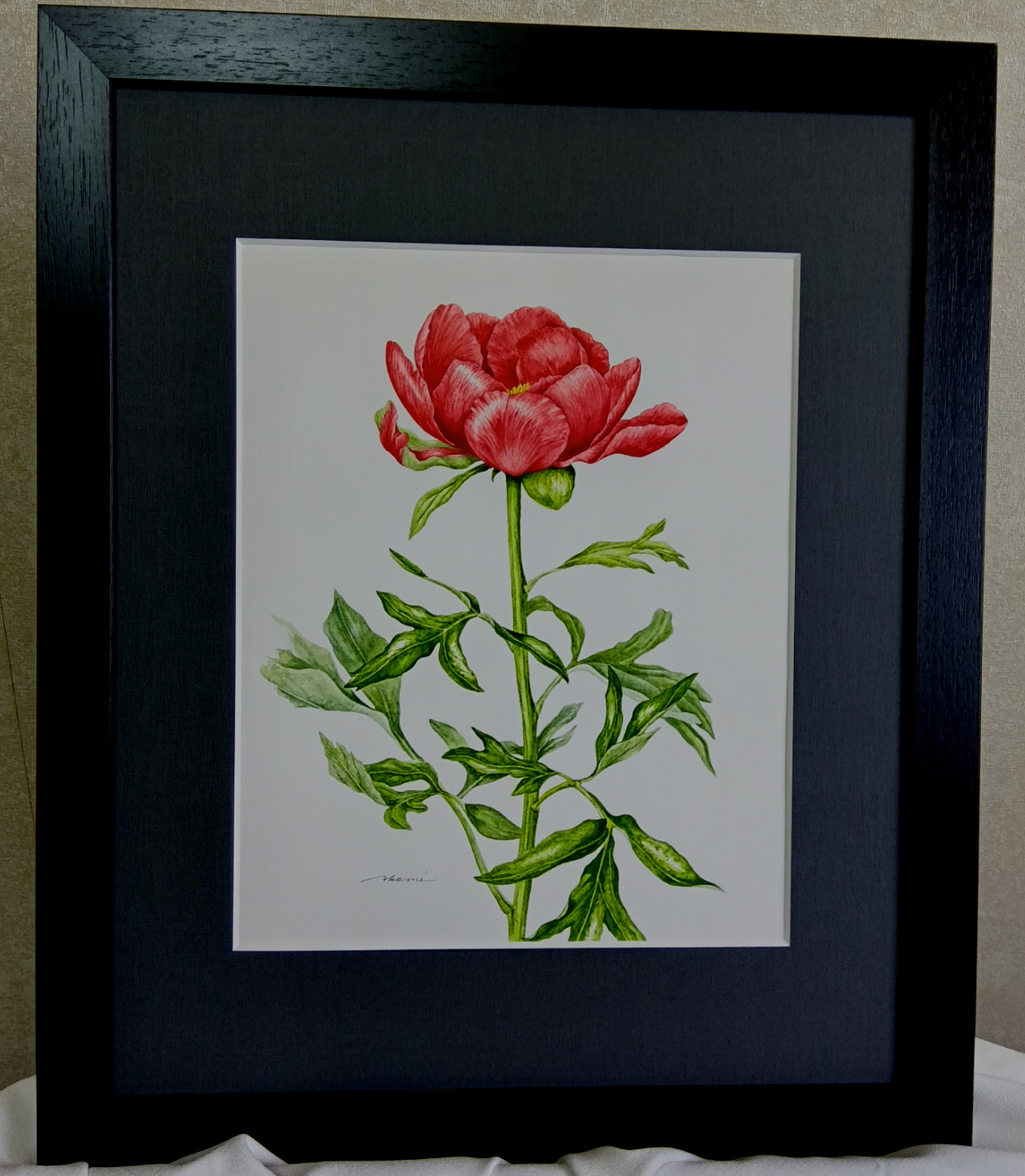 ボタニカルアート「芍薬」 by まついあけみ - 絵画販売・購入