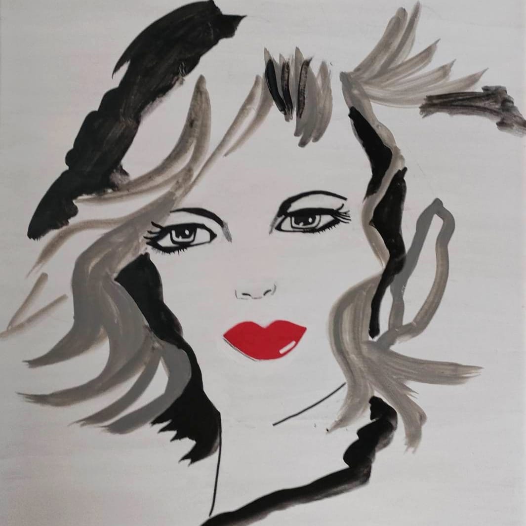 赤い唇 by 山口香代子 - 絵画販売・購入・レンタル（サブスク