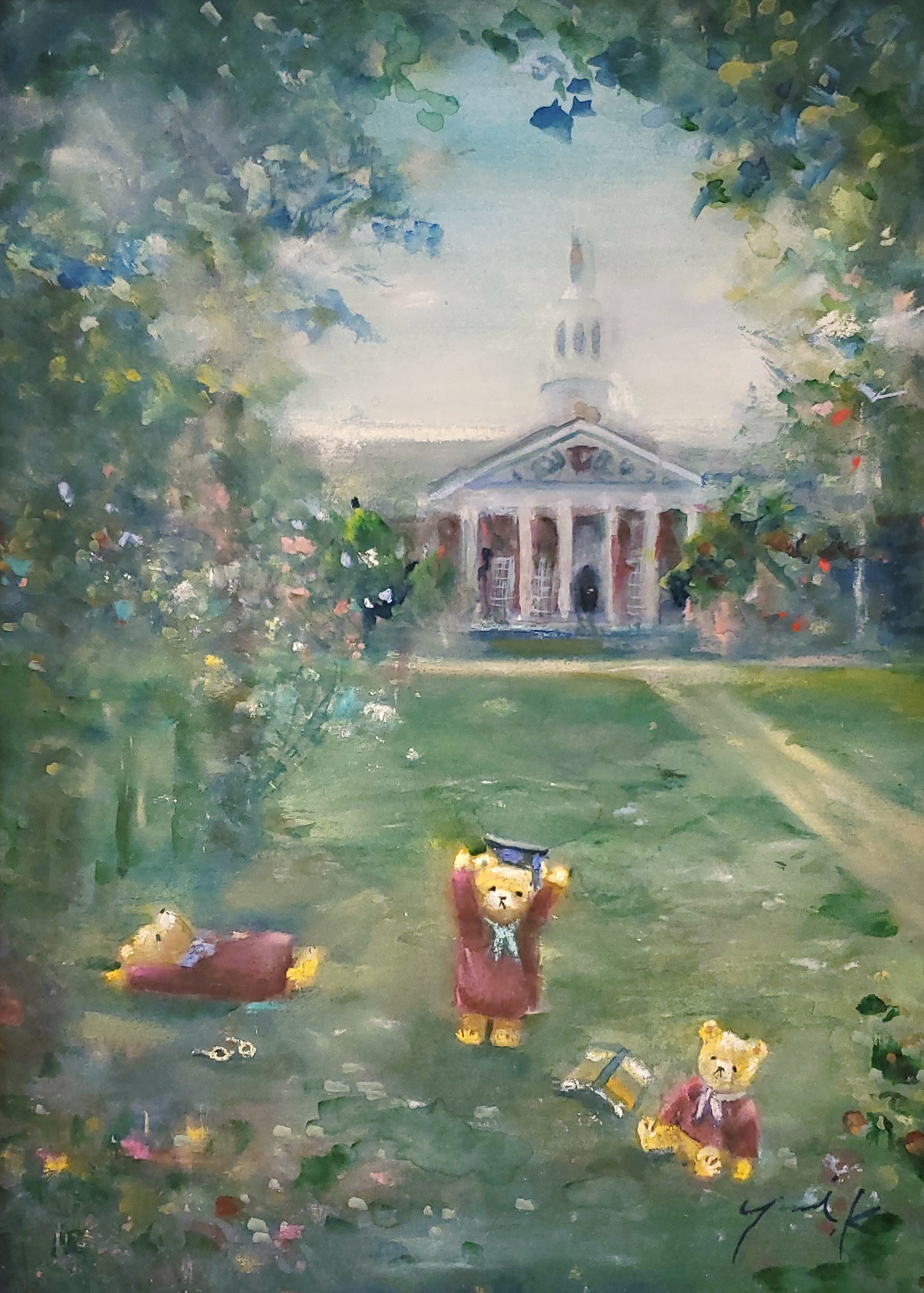 クマ達のユニバーシティ by 神之浦由美 - 絵画販売・購入・レンタル