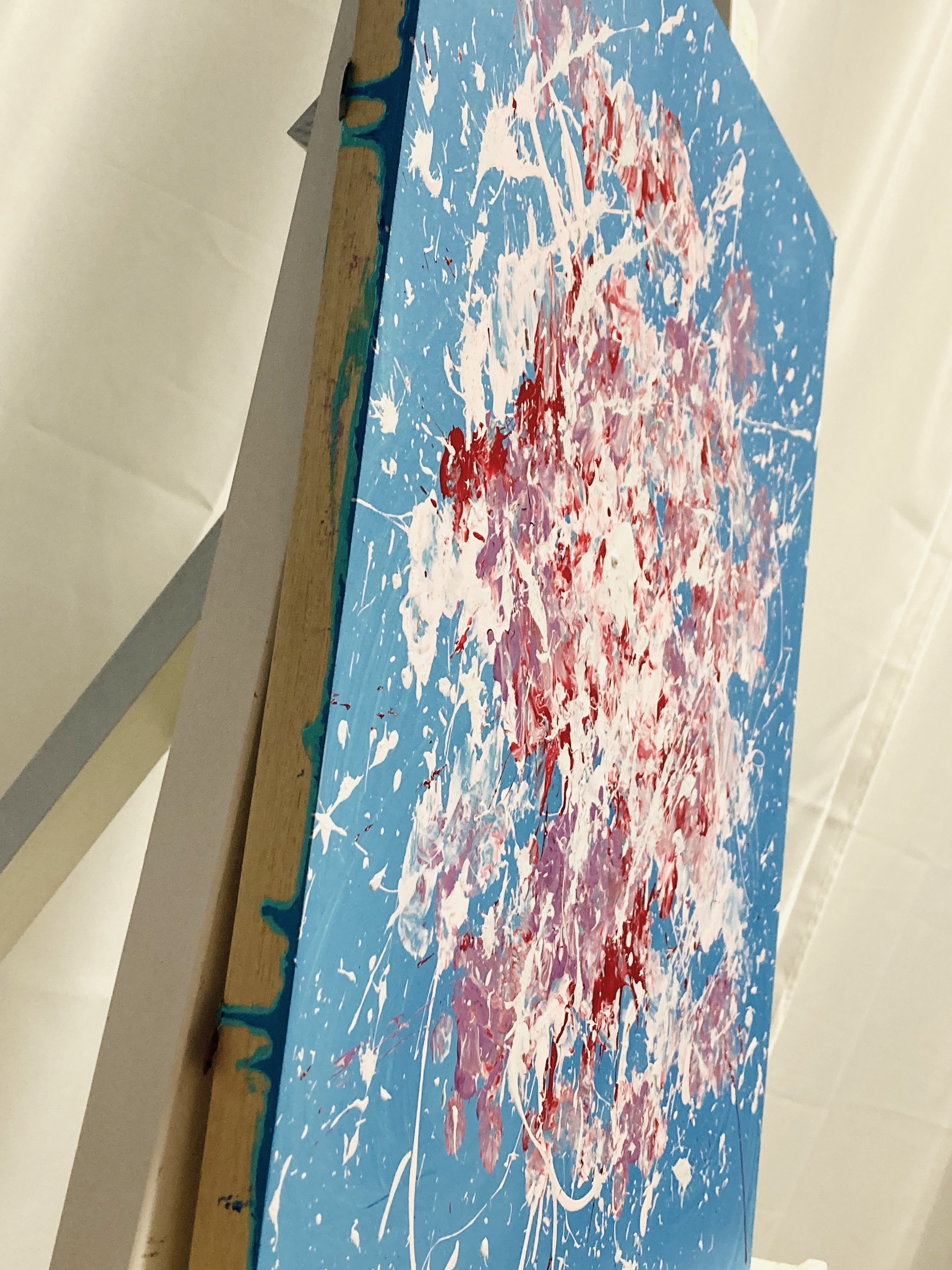 桜花額絵 楽天市場】絵画 油絵 額入り油彩 手描き 油絵 さくら3 カラフル 花の絵