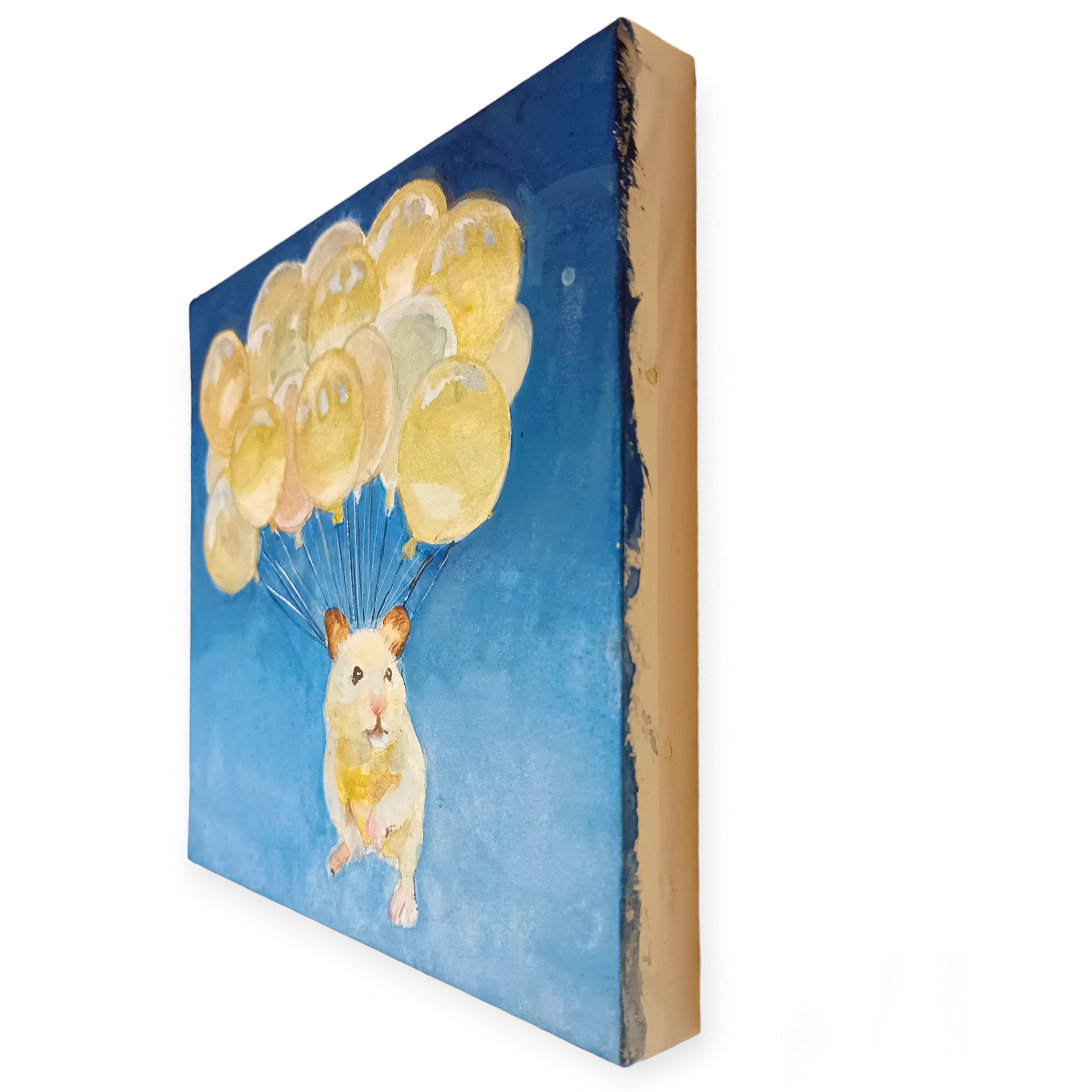 miyoko 子供と風船の水彩画 watercolor-illustration-baby-