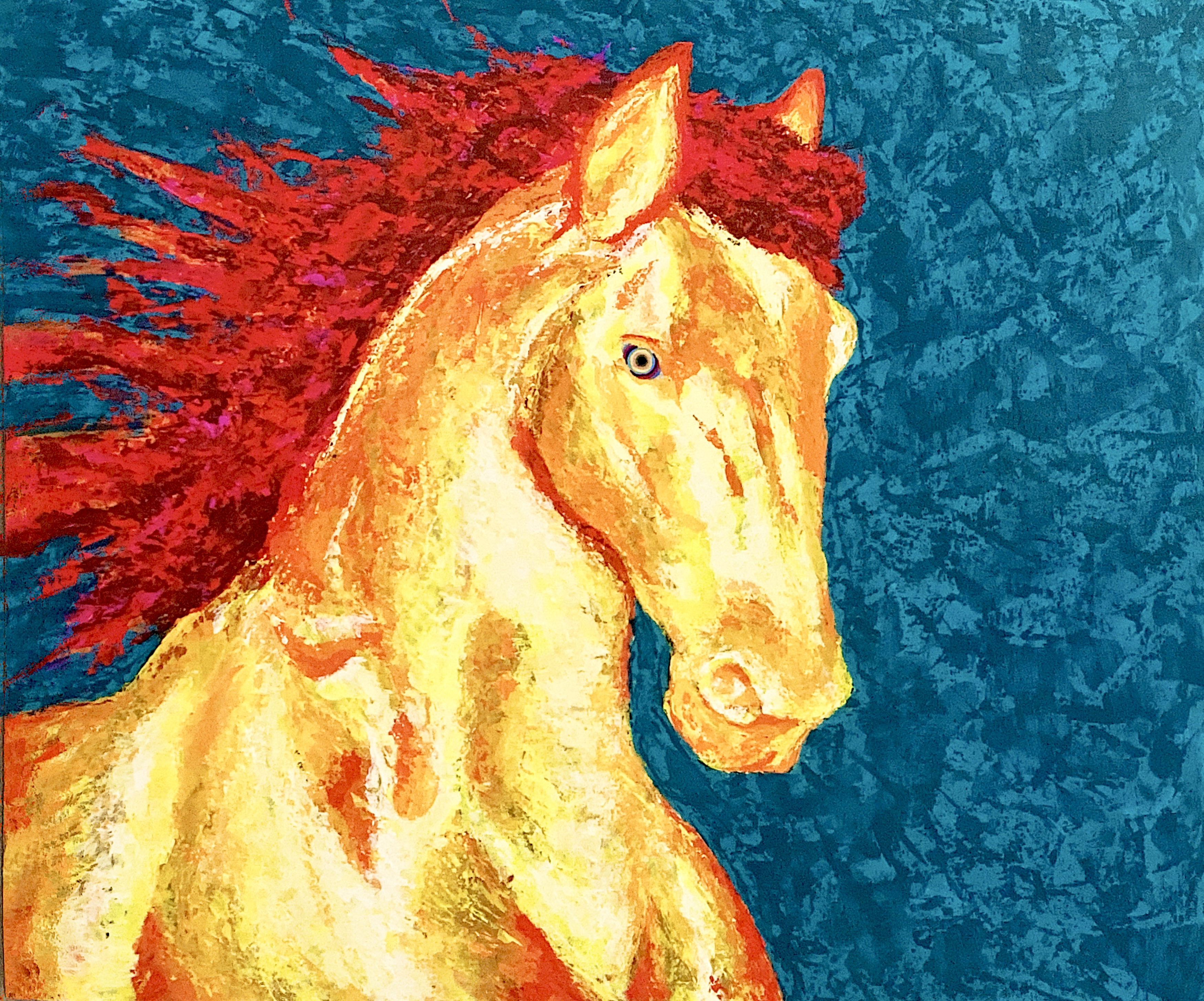 SALE / 迸る可能性の燈 【原画　馬　午　絵画　動物画　肉筆画　現代アート】 迸る可能性の燈（あかし） by idogaeru - 絵画販売・購入・レンタル