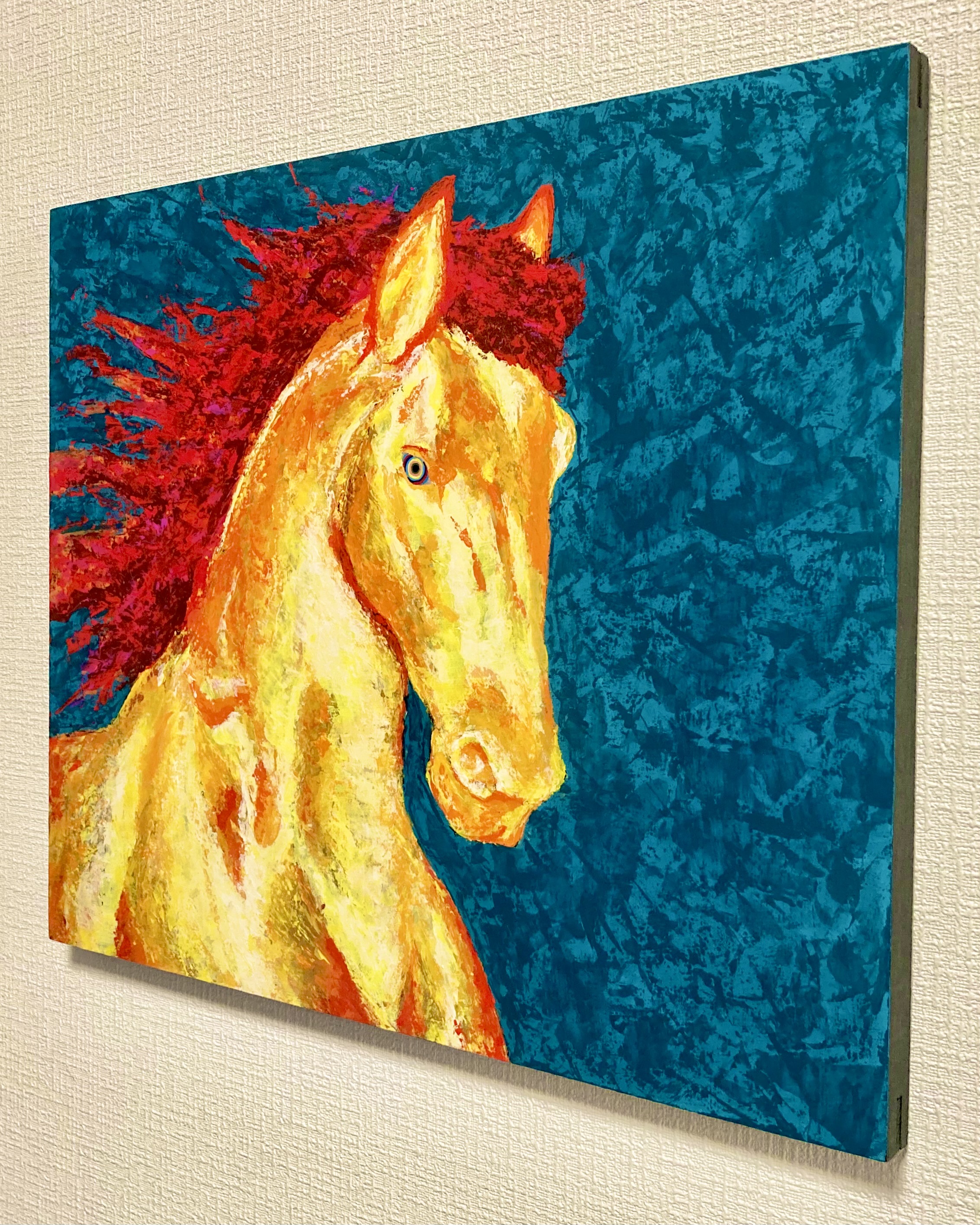 SALE / 迸る可能性の燈 【原画　馬　午　絵画　動物画　肉筆画　現代アート】 迸る可能性の燈（あかし） by idogaeru - 絵画販売・購入・レンタル