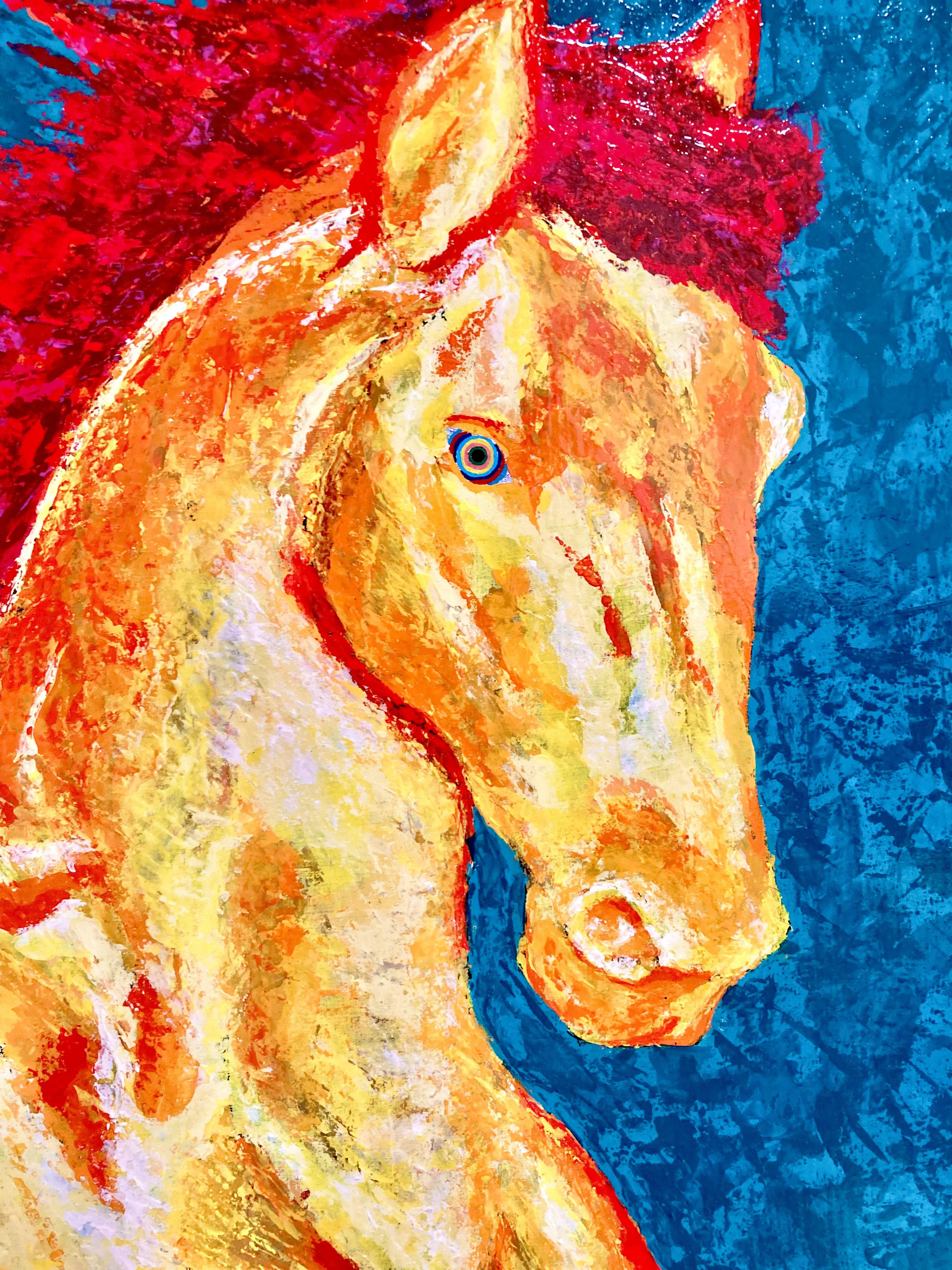 SALE / 迸る可能性の燈 【原画　馬　午　絵画　動物画　肉筆画　現代アート】 迸る可能性の燈（あかし） by idogaeru - 絵画販売・購入・レンタル