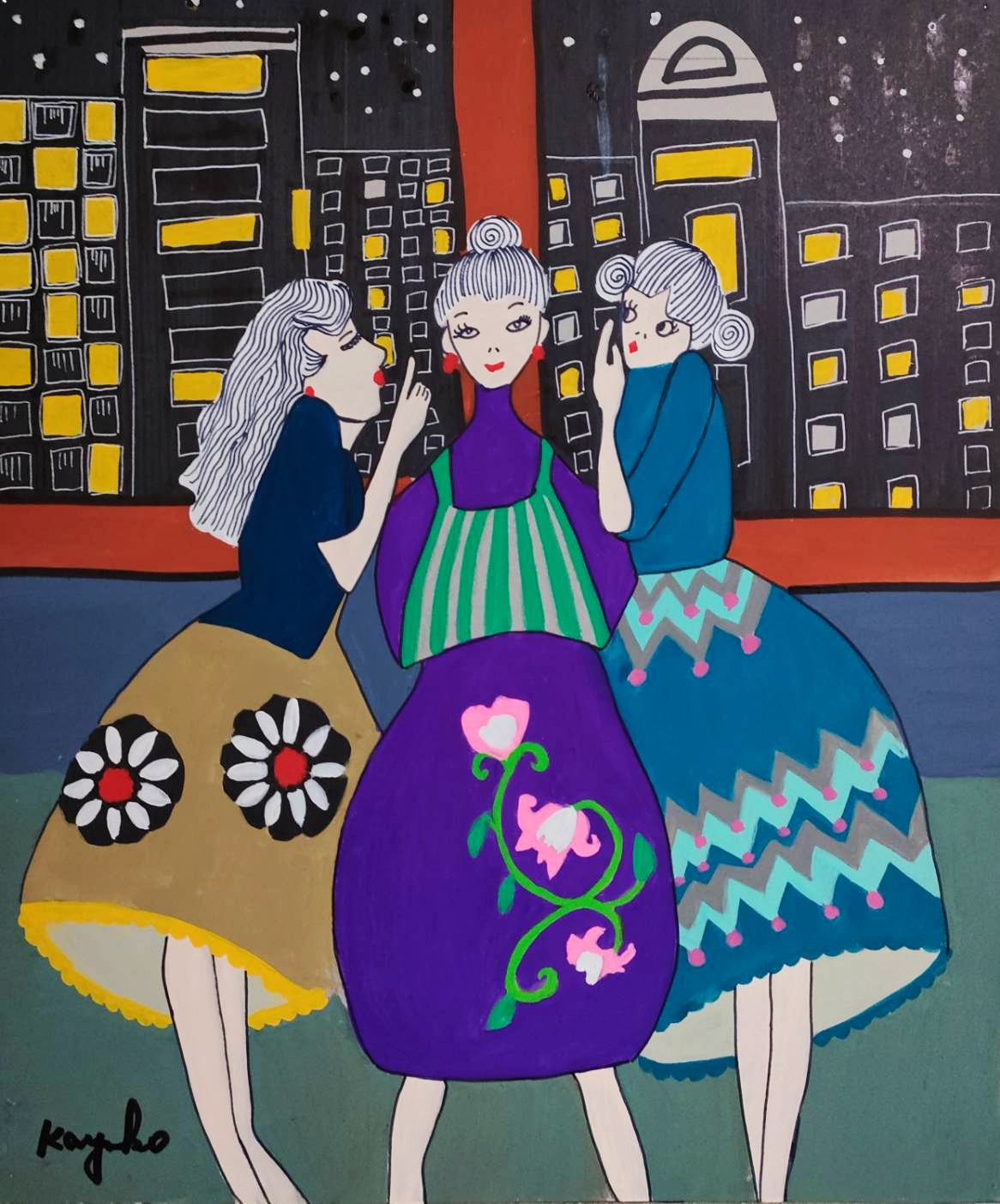 かしまし娘 by 山口香代子 - 絵画販売・購入・レンタル（サブスク