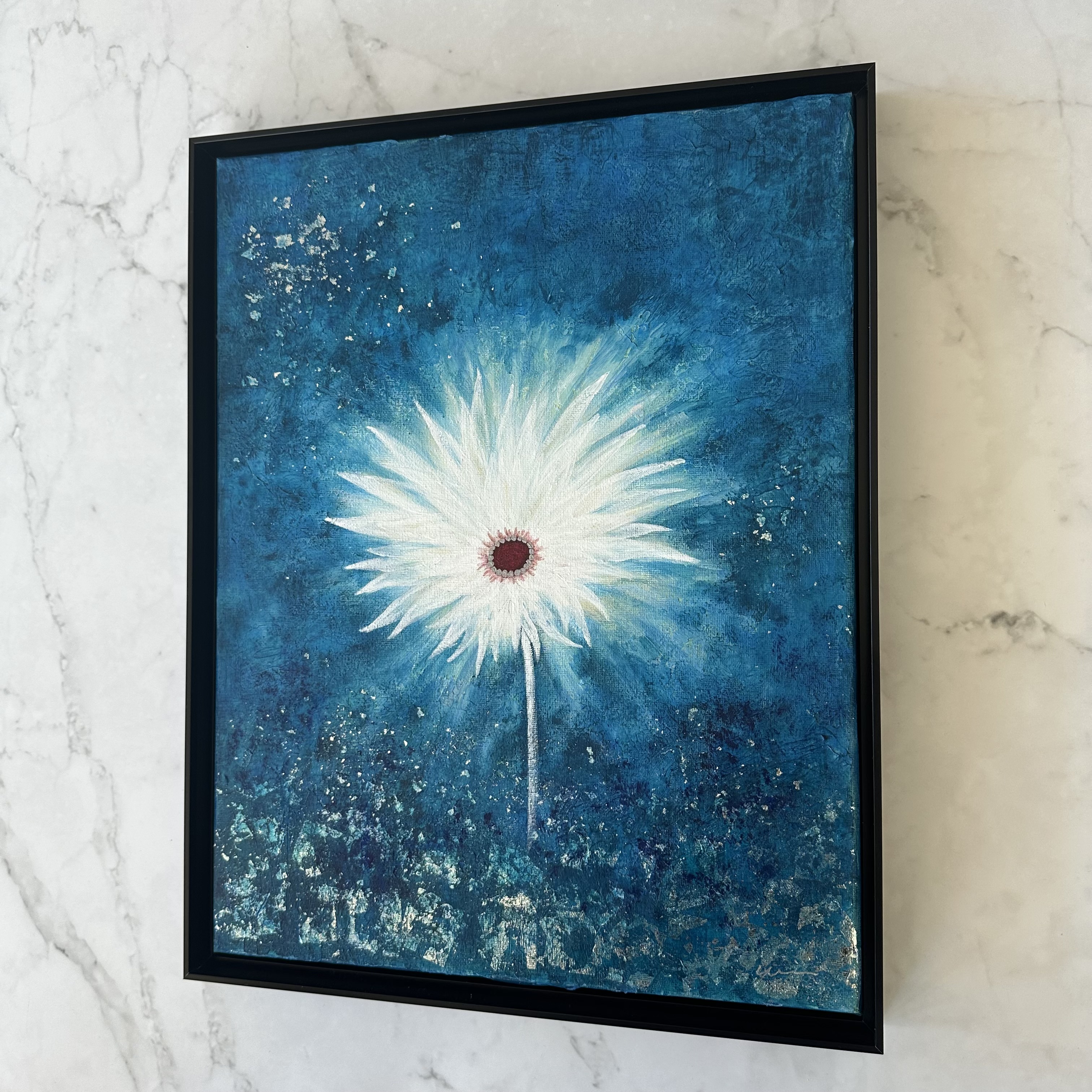 ヒーリング絵画＊光花　Be the shining flower　金運注目　紫 ヒーリング絵画＊光花 Be the shining flower 金運注目 紫
