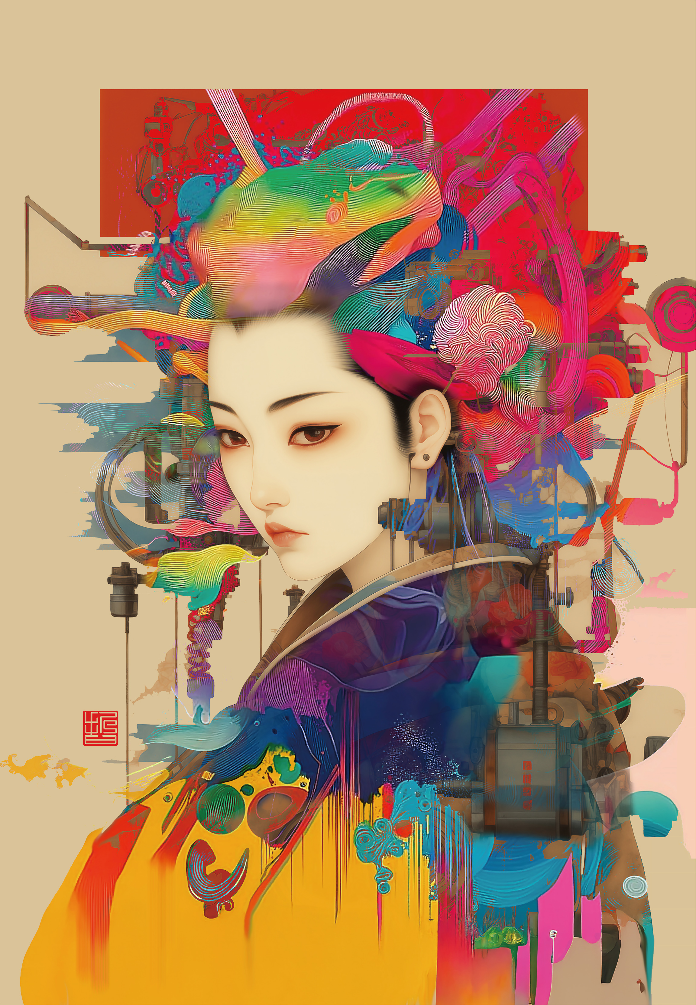 Ukiyo-graffiti-01 by TETSU - 絵画販売・購入・レンタル