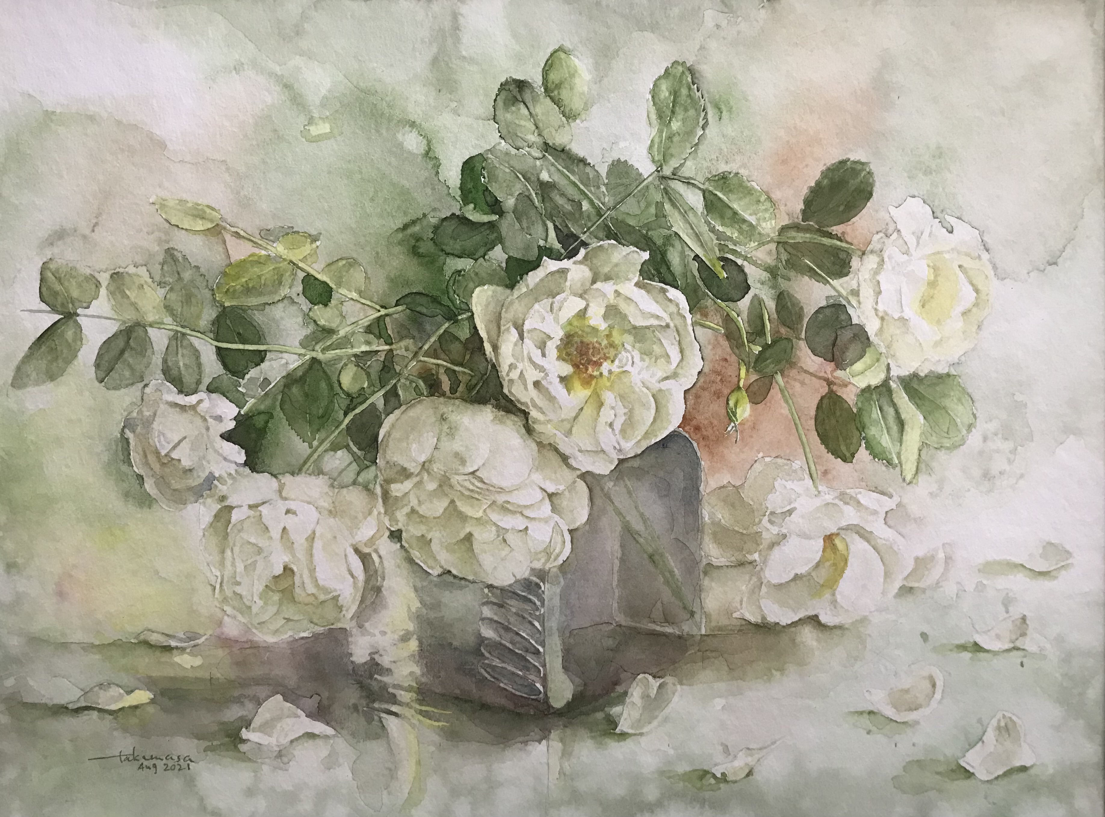 白い薔薇 by taka - 絵画販売・購入・レンタル（サブスク） - ARTELIER