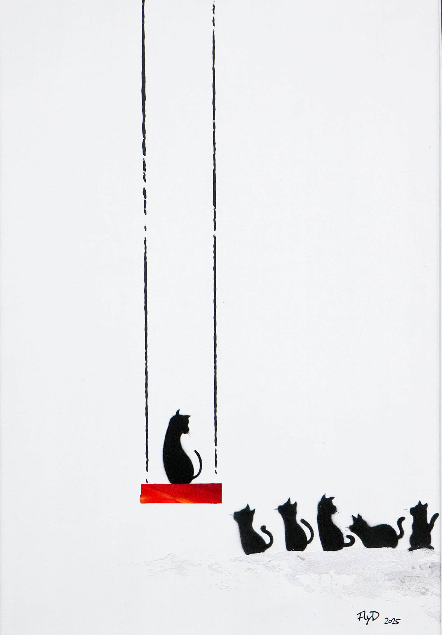 Fantasy days : Red swing by FlyD - 絵画販売・購入・レンタル