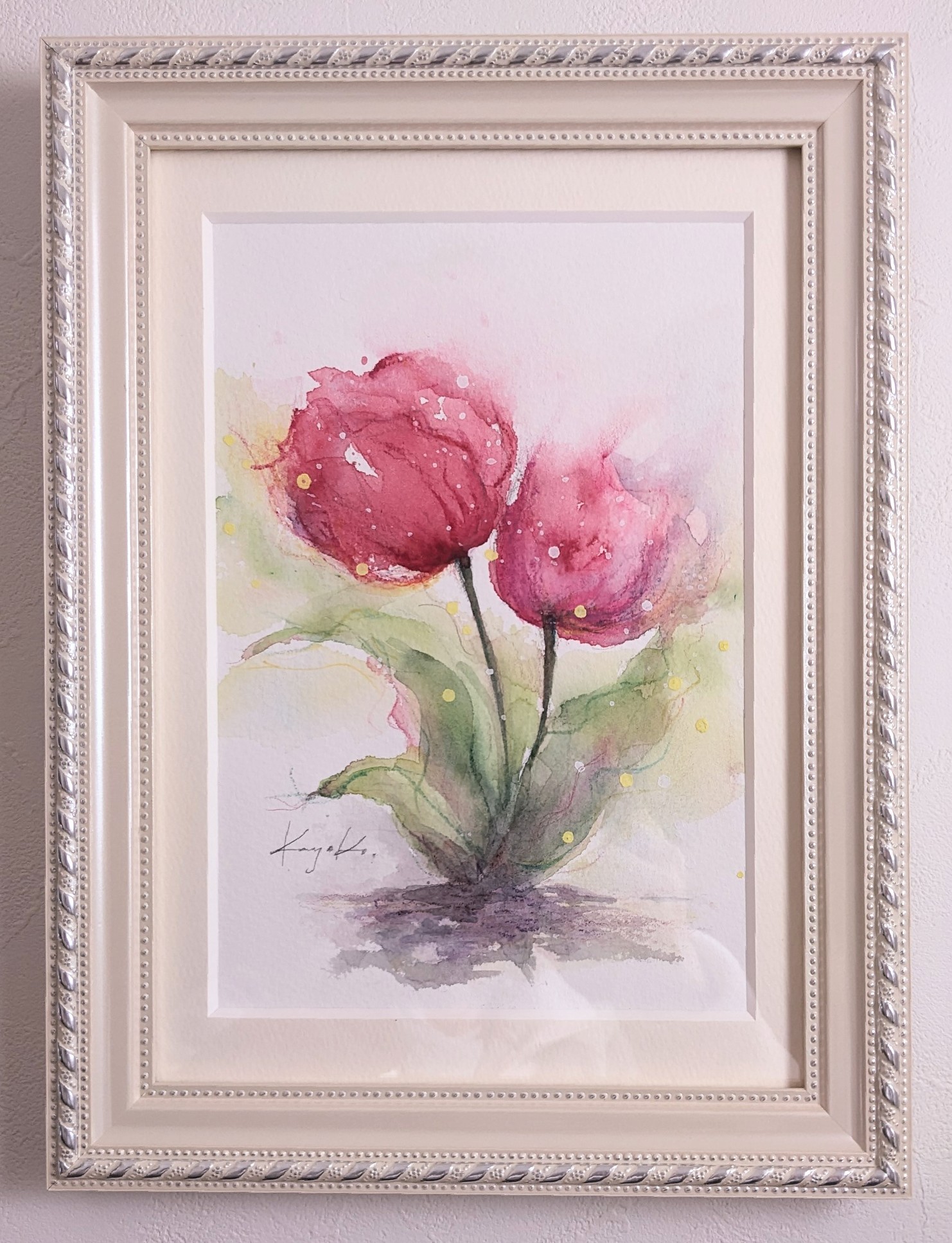 紅いチューリップ by Kayoko Kurosaki - 絵画販売・購入