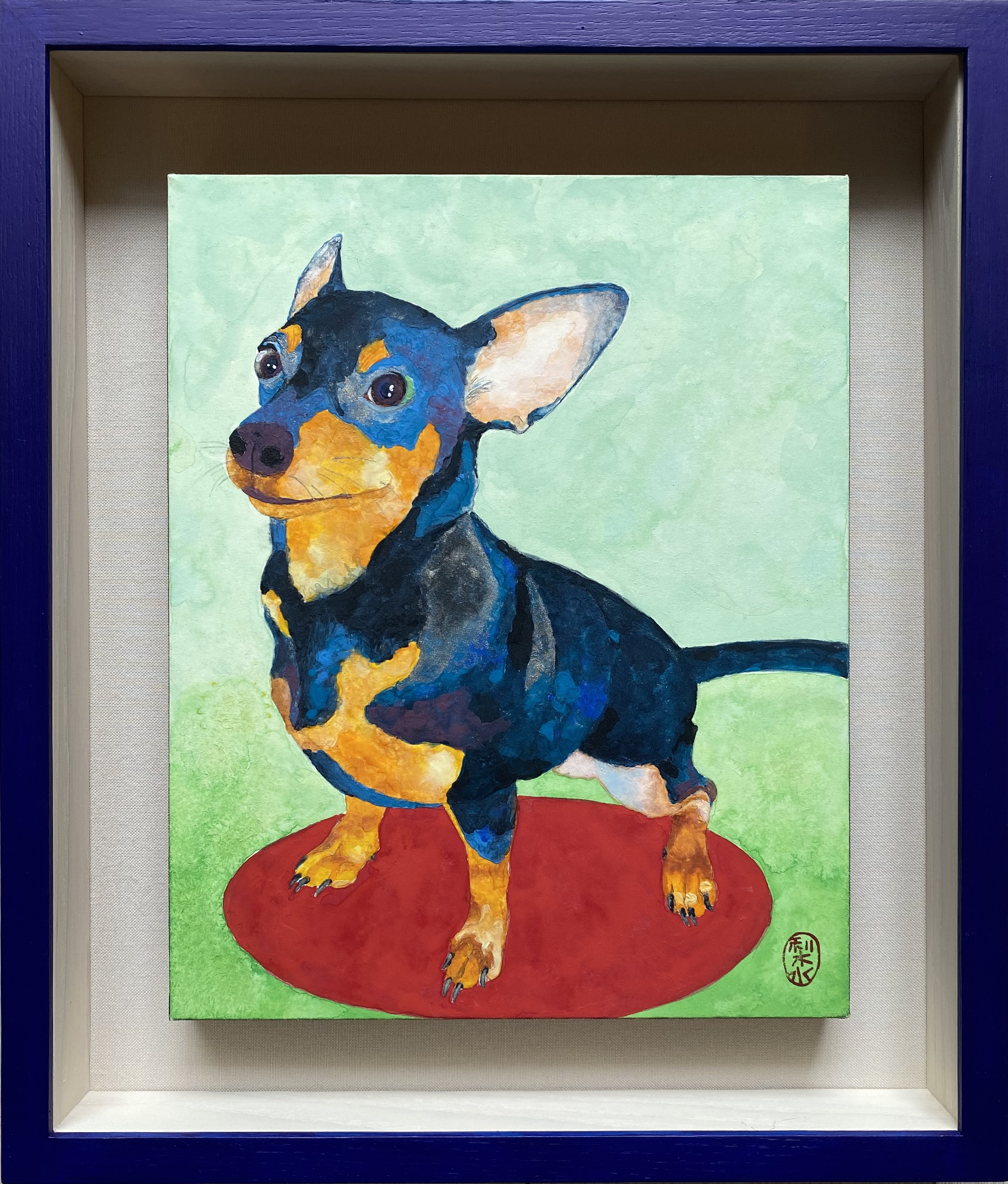 青い犬 No.2 by 梨水（RISUI） - 絵画販売・購入・レンタル（サブスク
