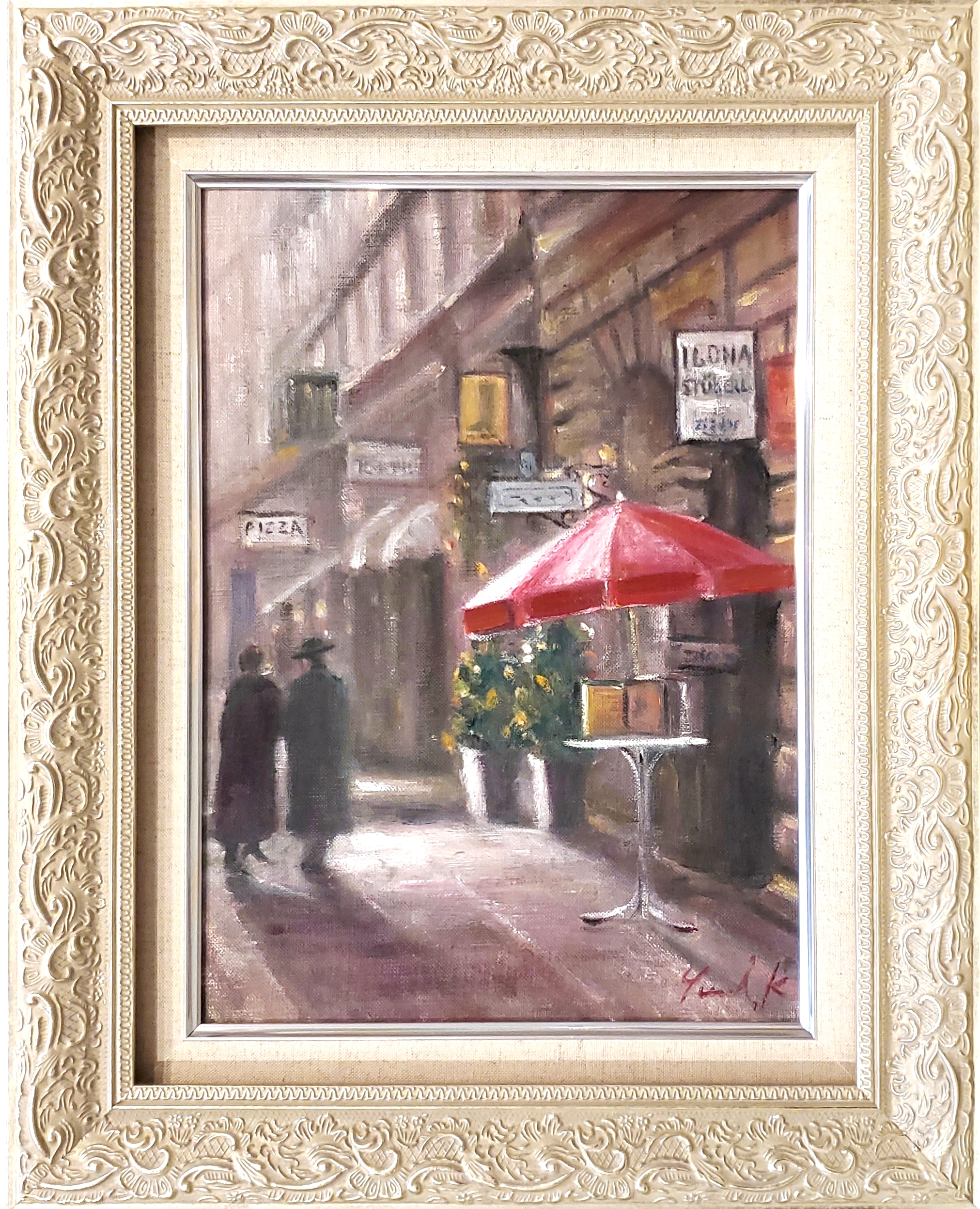 雨上がりの赤いパラソル by 神之浦由美 - 絵画販売・購入・レンタル