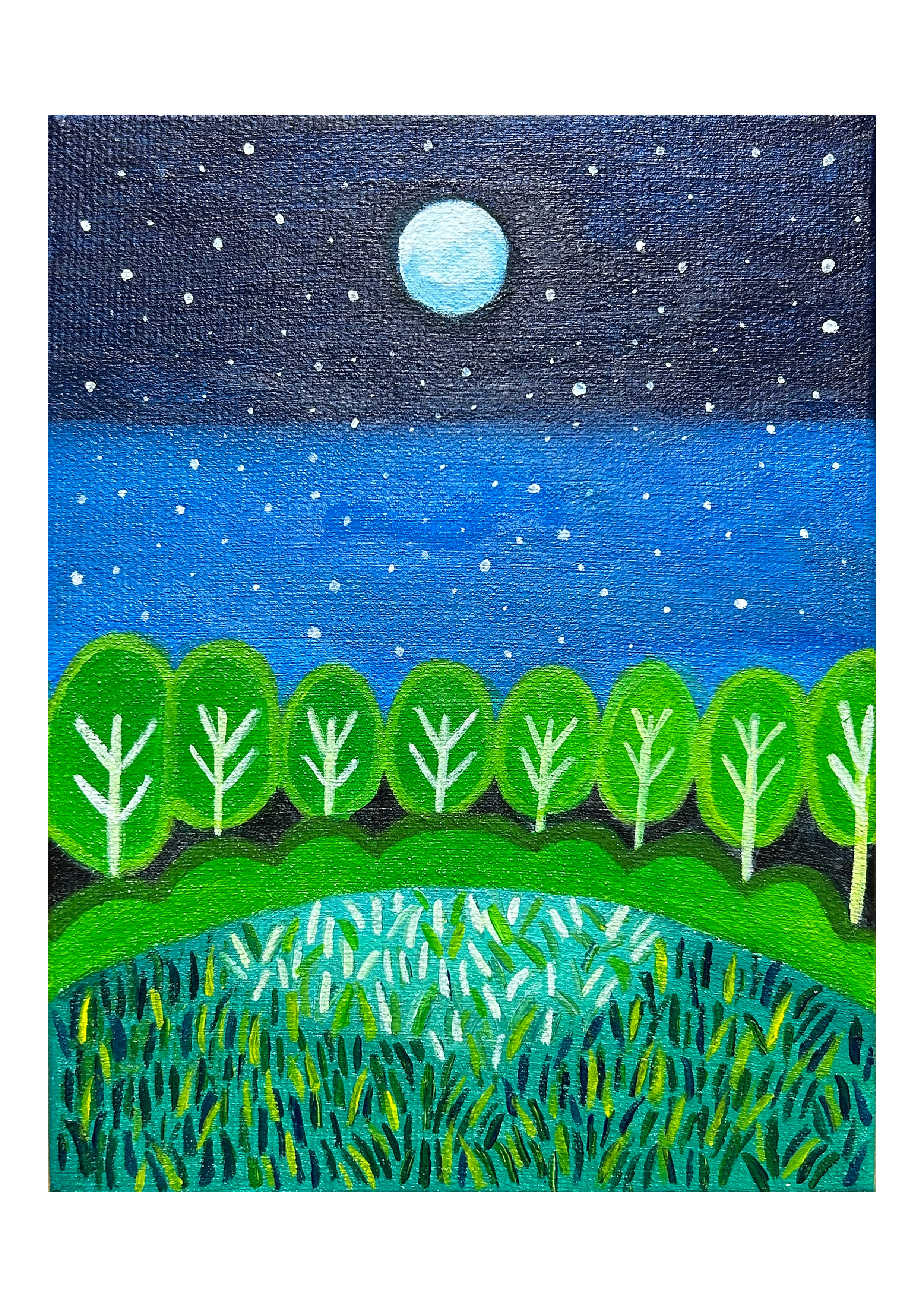 月明かりと星空 by ティーラワット加奈子 - 絵画販売・購入・レンタル