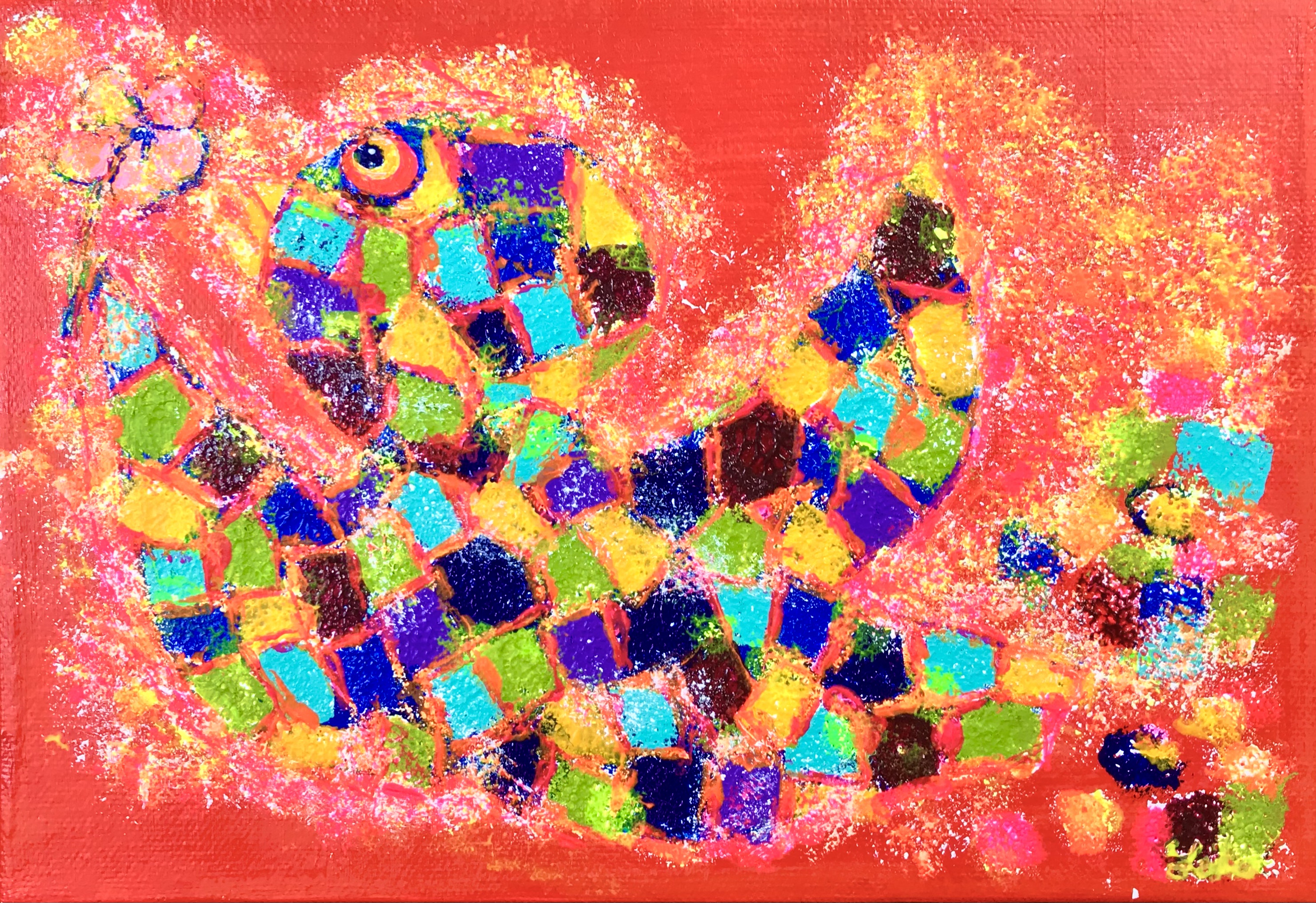 花を持った鳥 by YOKO - 絵画販売・購入・レンタル（サブスク