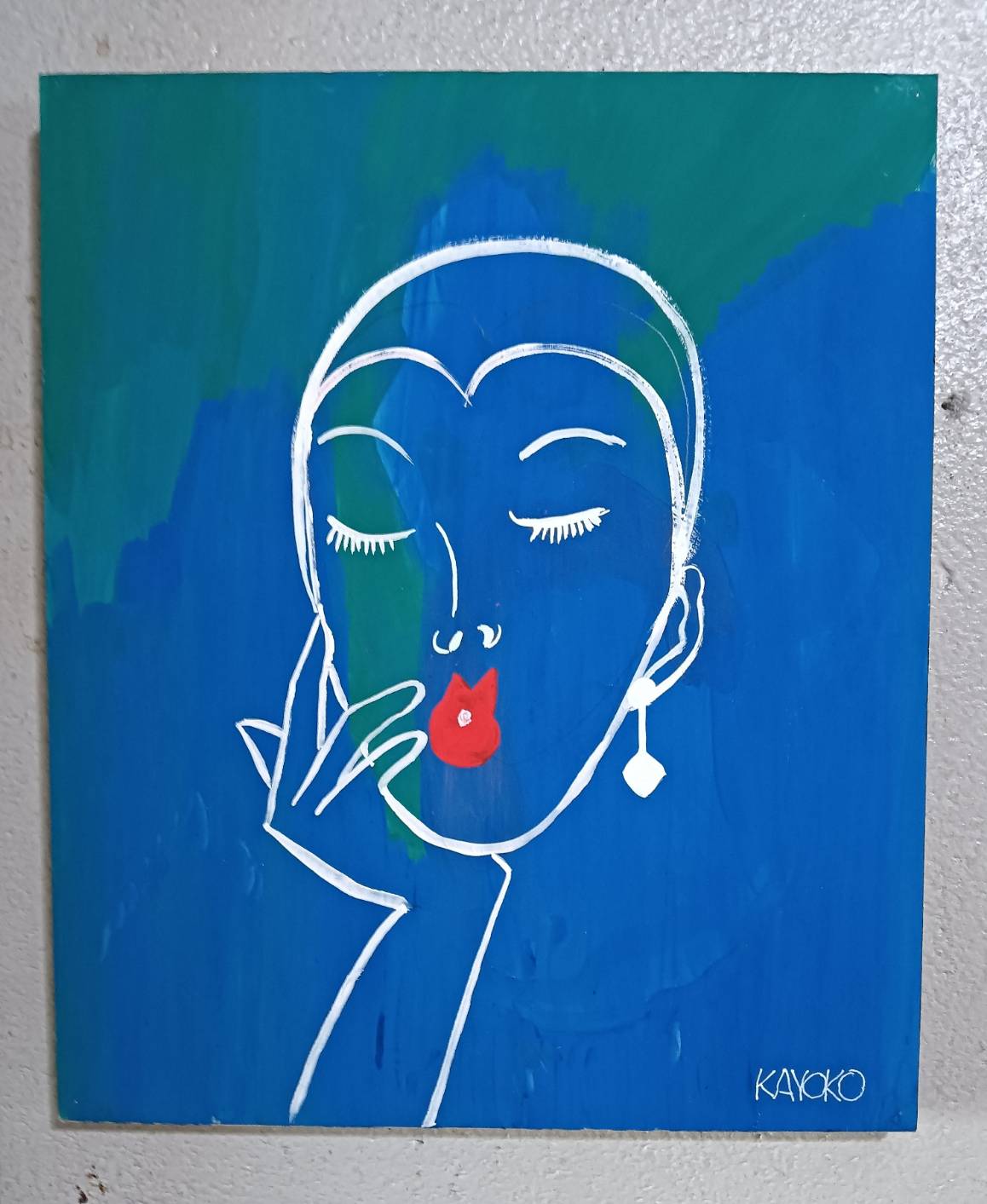 青い人 by 山口香代子 - 絵画販売・購入・レンタル（サブスク