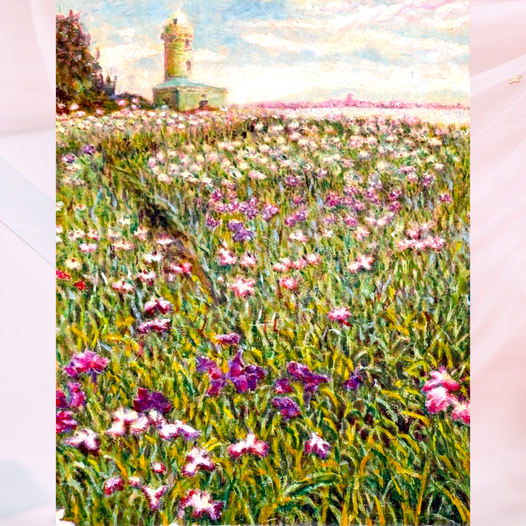 小林雲道人 小林全鼎 花夏 額装 油彩 花 油彩画 絵画 油絵 書家　帝展 E9_95_B7_E5_8E_9F_E6_8B_85__E9