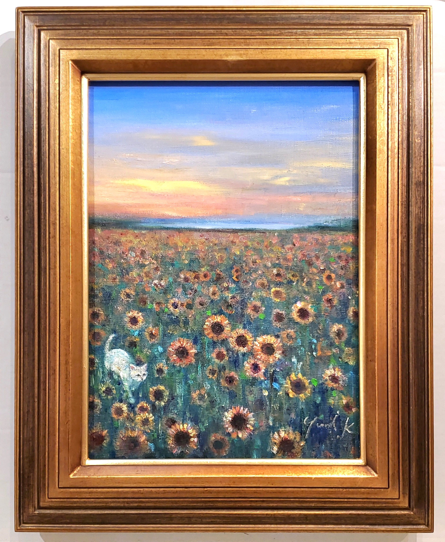 夕暮れのひまわり畑 by 神之浦由美 - 絵画販売・購入・レンタル