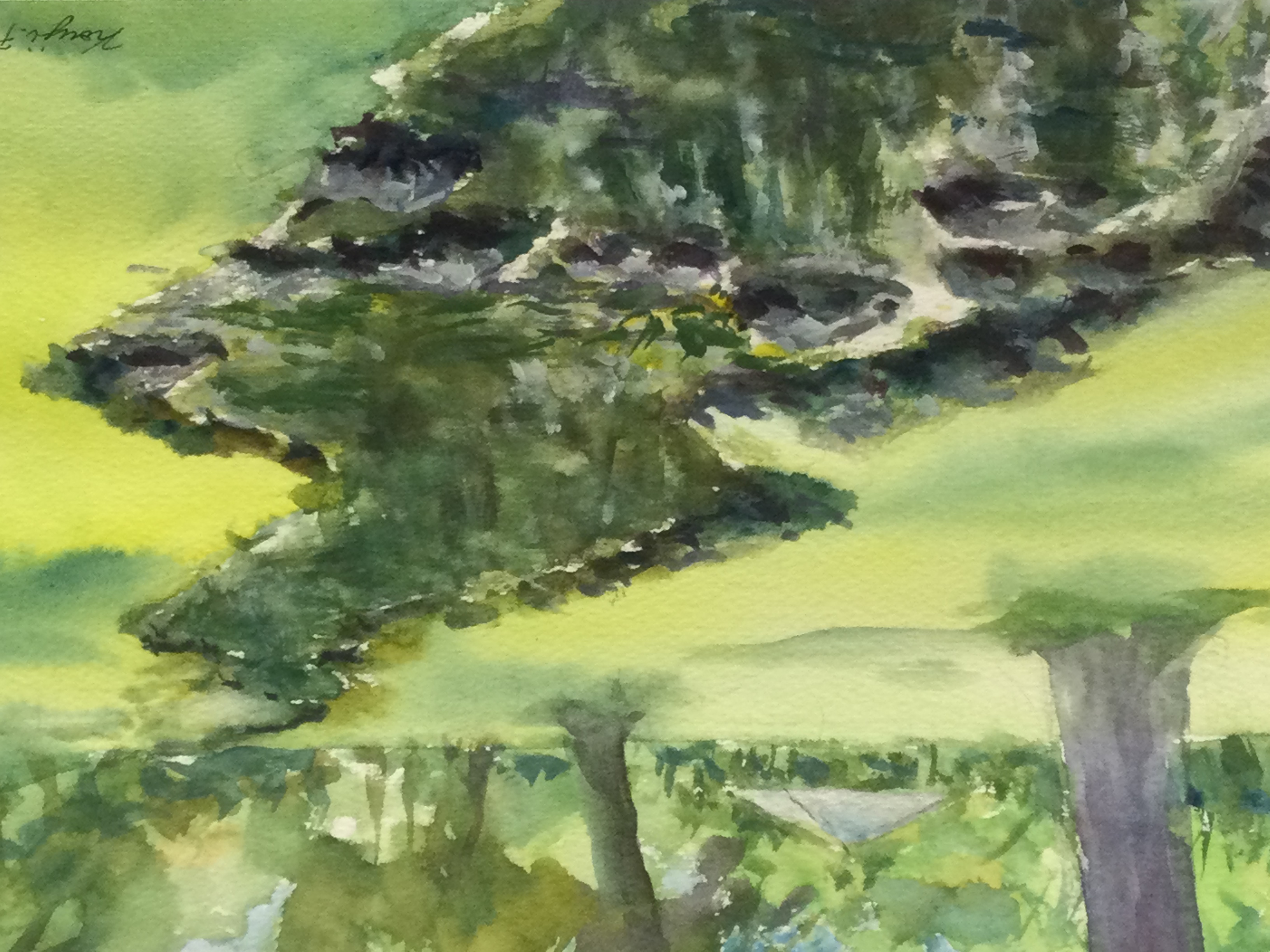 緑の水面 by 福士耕司 - 絵画販売・購入・レンタル（サブスク