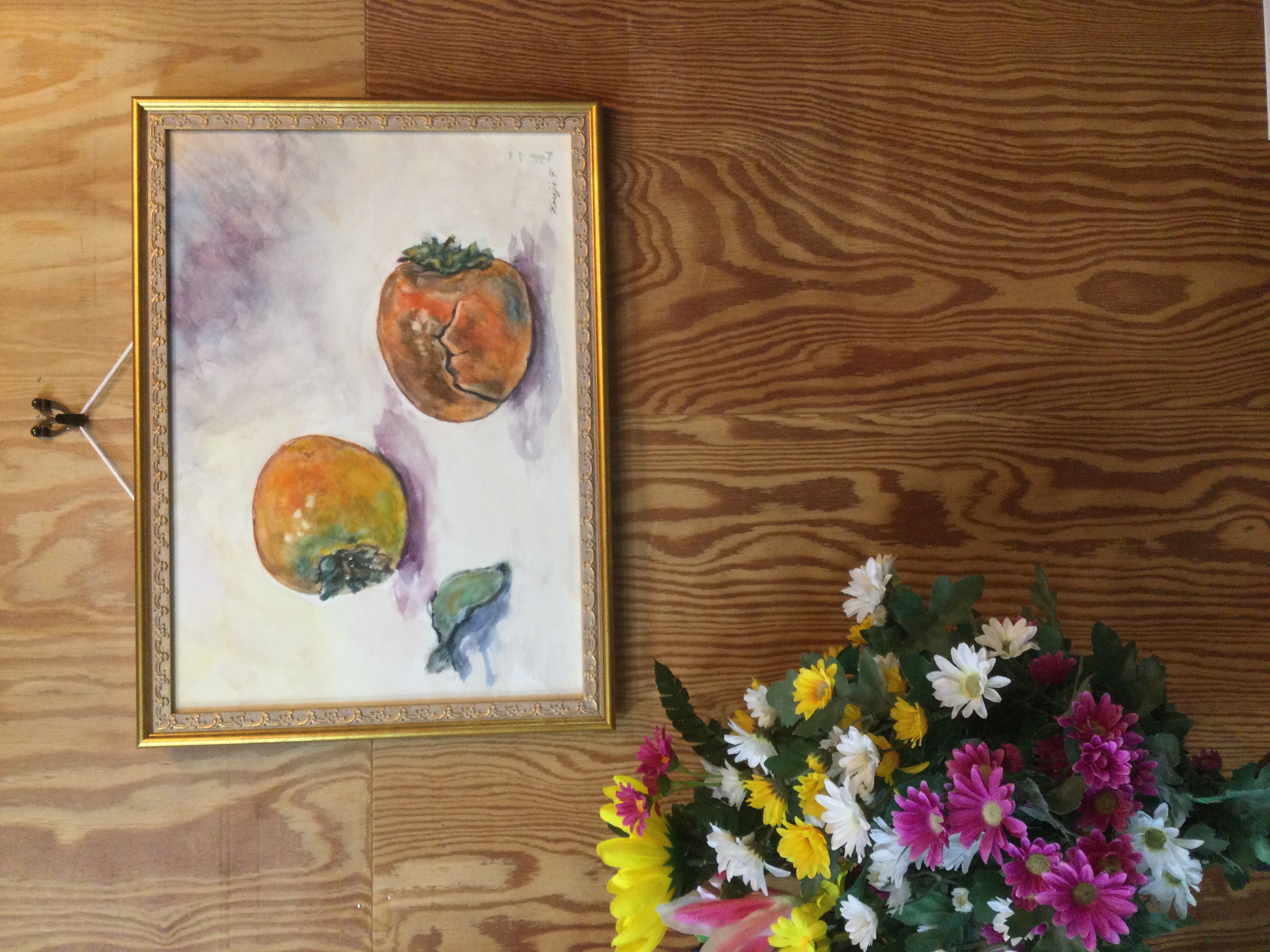 油絵　『柿』 5d157366a793ea366a71d666d685c8